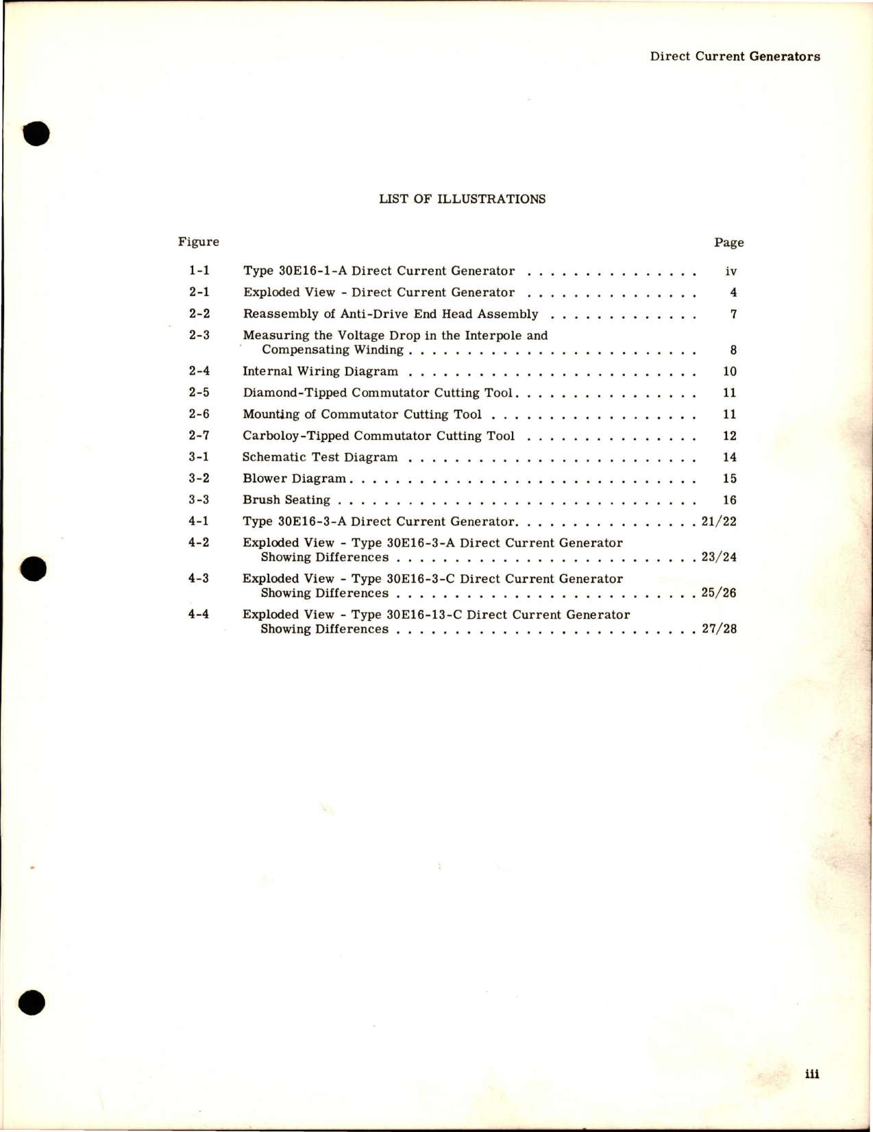 Sample page 5 from AirCorps Library document: Overhaul Instructions for Direct Current Generators 30E16 Series