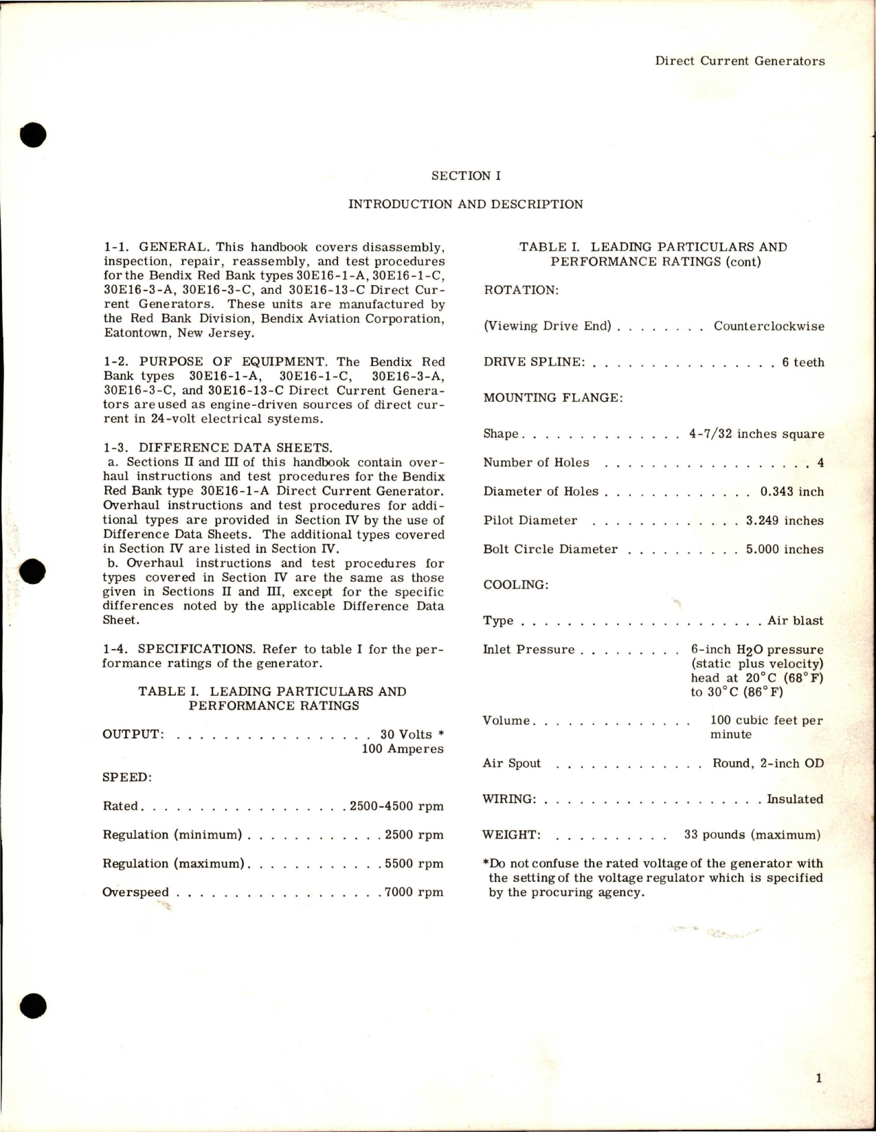 Sample page 7 from AirCorps Library document: Overhaul Instructions for Direct Current Generators 30E16 Series