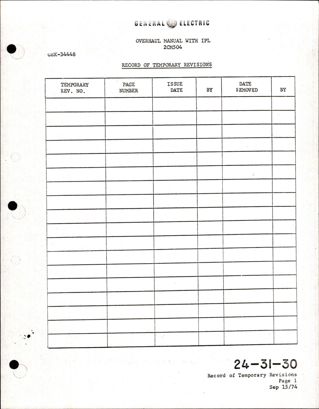 Sample page 7 from AirCorps Library document: Overhaul Manual with Illustrated Parts List for Starter Generator GEK-34448 - Revision 6