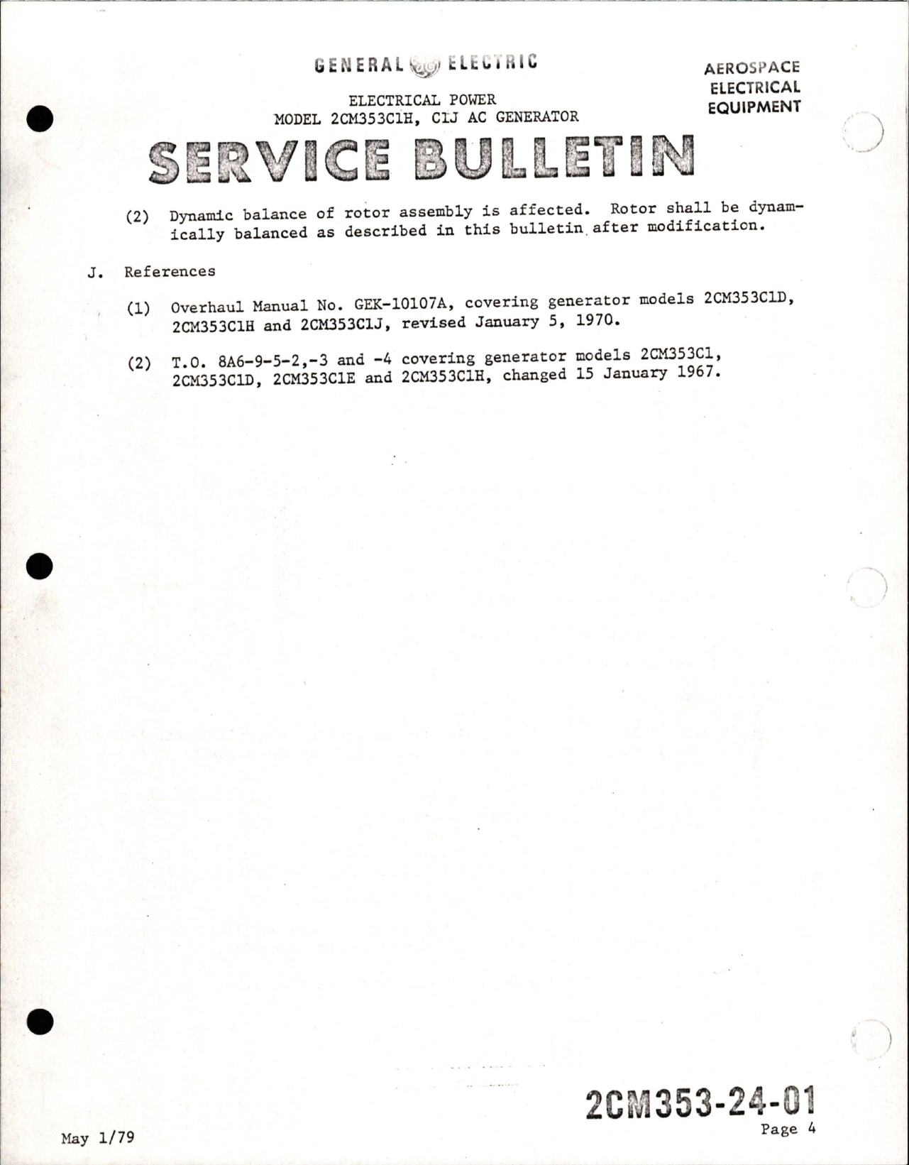 Sample page 5 from AirCorps Library document: Modification to Product Improved Configuration 2CM353C1K and 2CM353C1L - Revision 1 