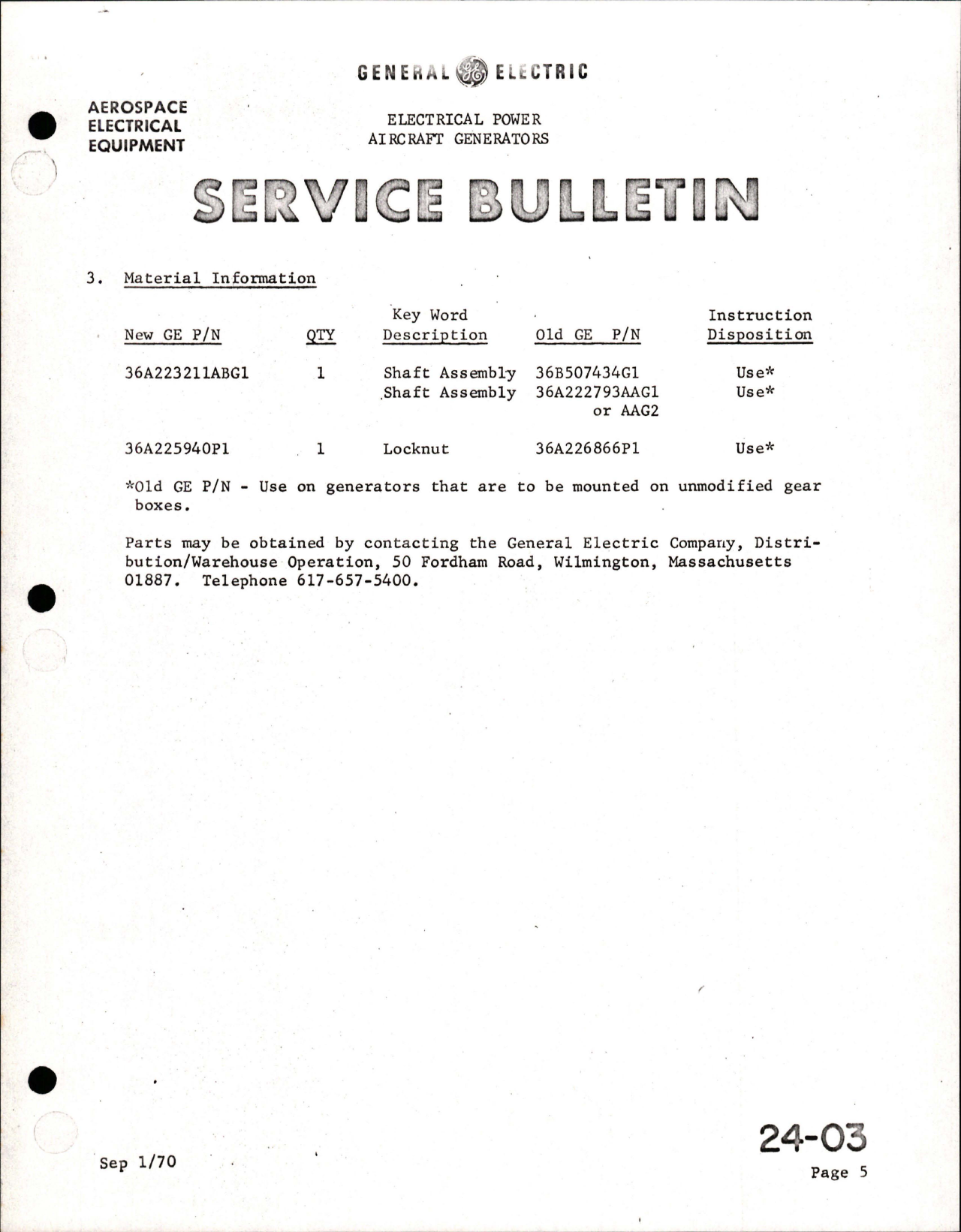 Sample page 5 from AirCorps Library document: Change to Oil Lubricated Shaft and Splines on Electrical Power Aircraft Generators 