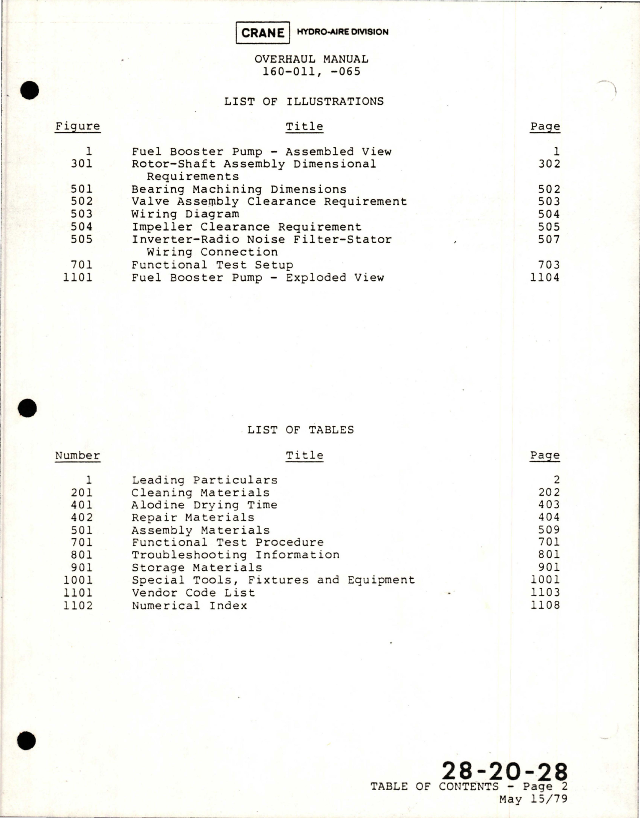 Sample page 9 from AirCorps Library document: Overhaul with Illustrated Parts List for Fuel Booster Pump - Part 160-011 and 160-065