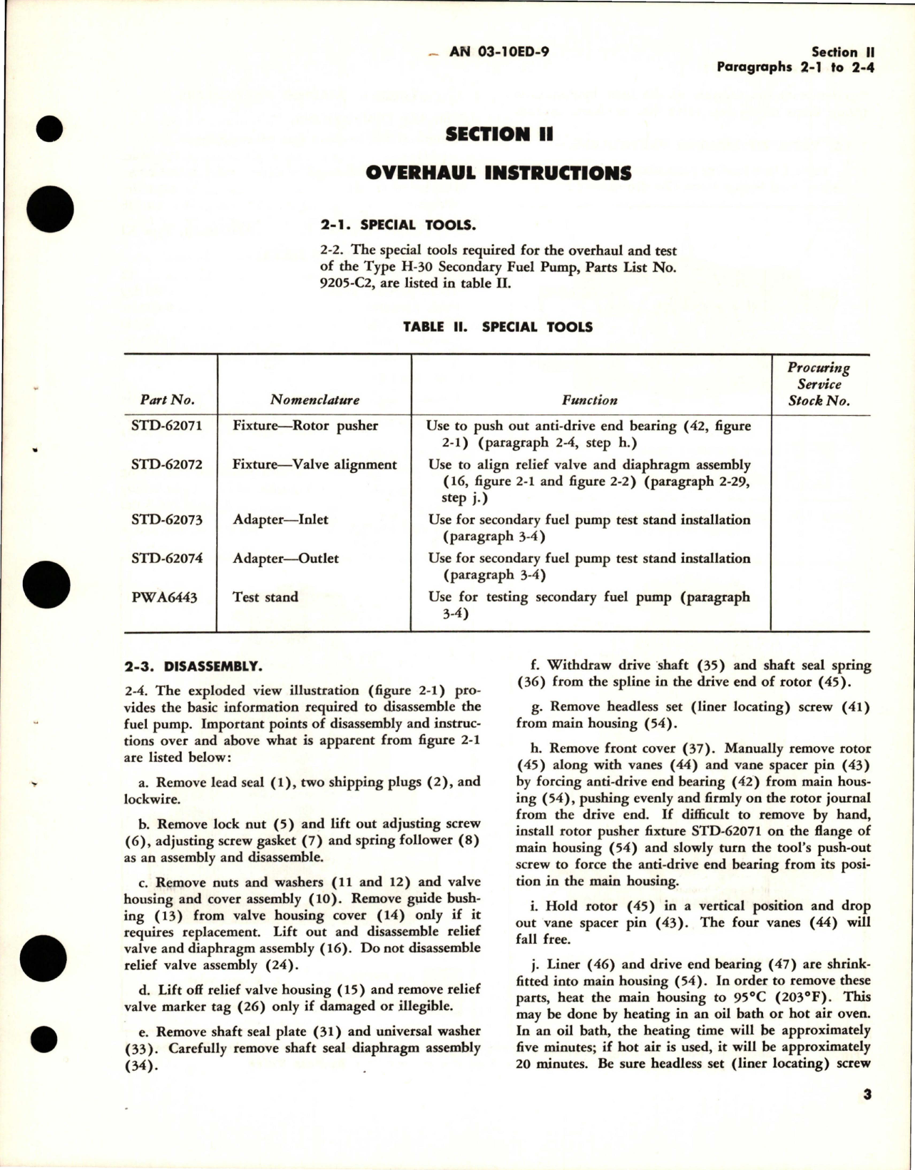 Sample page 7 from AirCorps Library document: Overhaul Instructions for Secondary Fuel Pump - Parts 9205-A1, 9205-B2 and 9205-C2