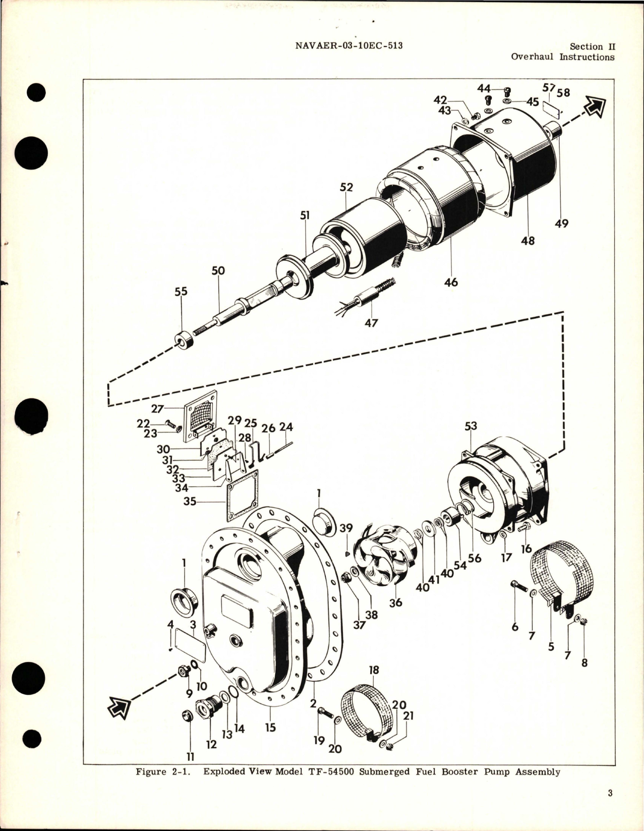 Sample page 5 from AirCorps Library document: Overhaul Instructions for Submerged Fuel Booster Pump - Model TF54500 Series