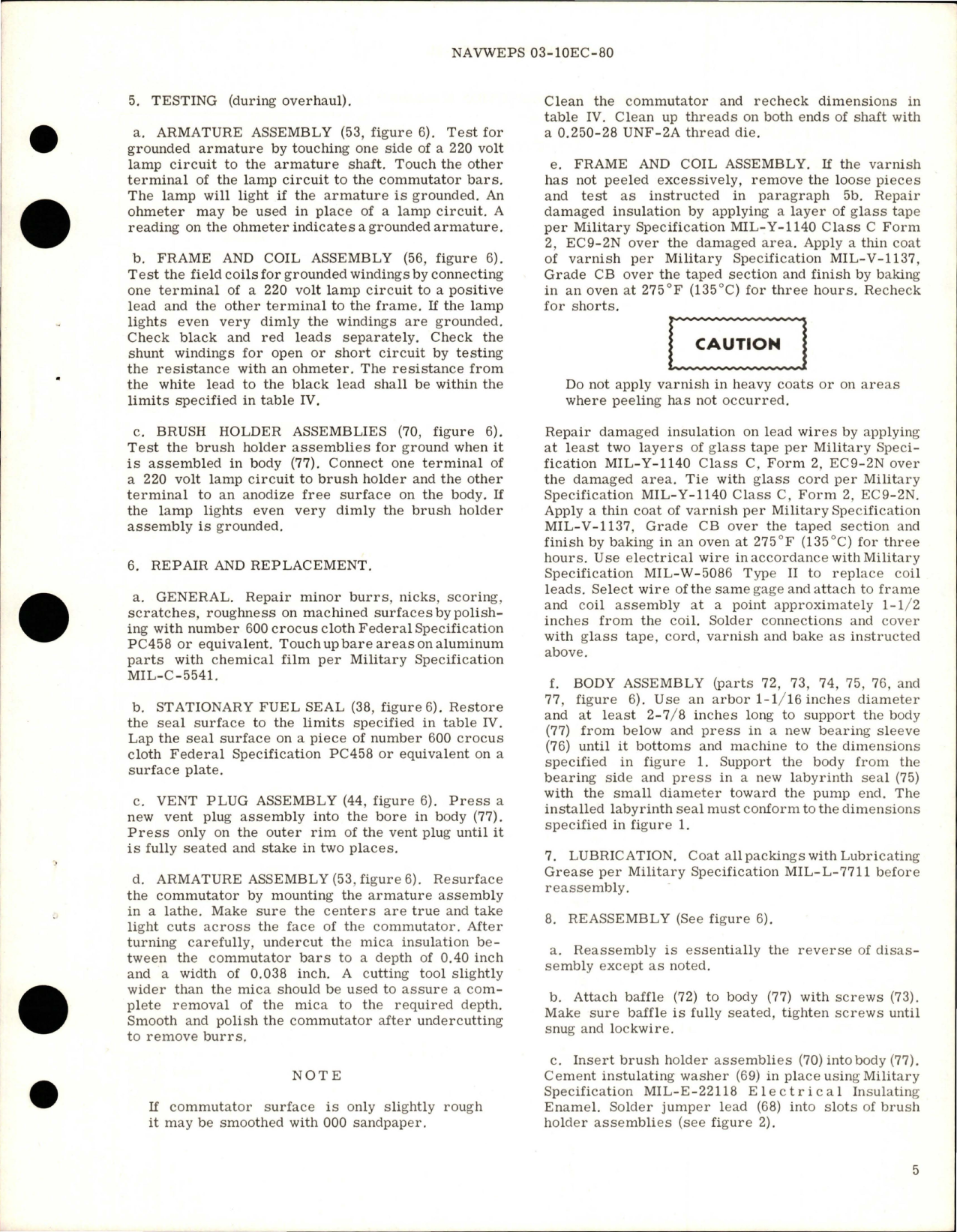 Sample page 7 from AirCorps Library document: Overhaul Instructions with Parts Catalog for Submerged Booster Pump - Model TF51000-5