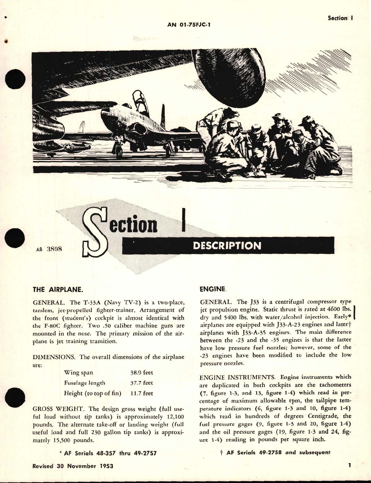 Sample page 7 from AirCorps Library document: T-33A & TV-2 Flight Handbook