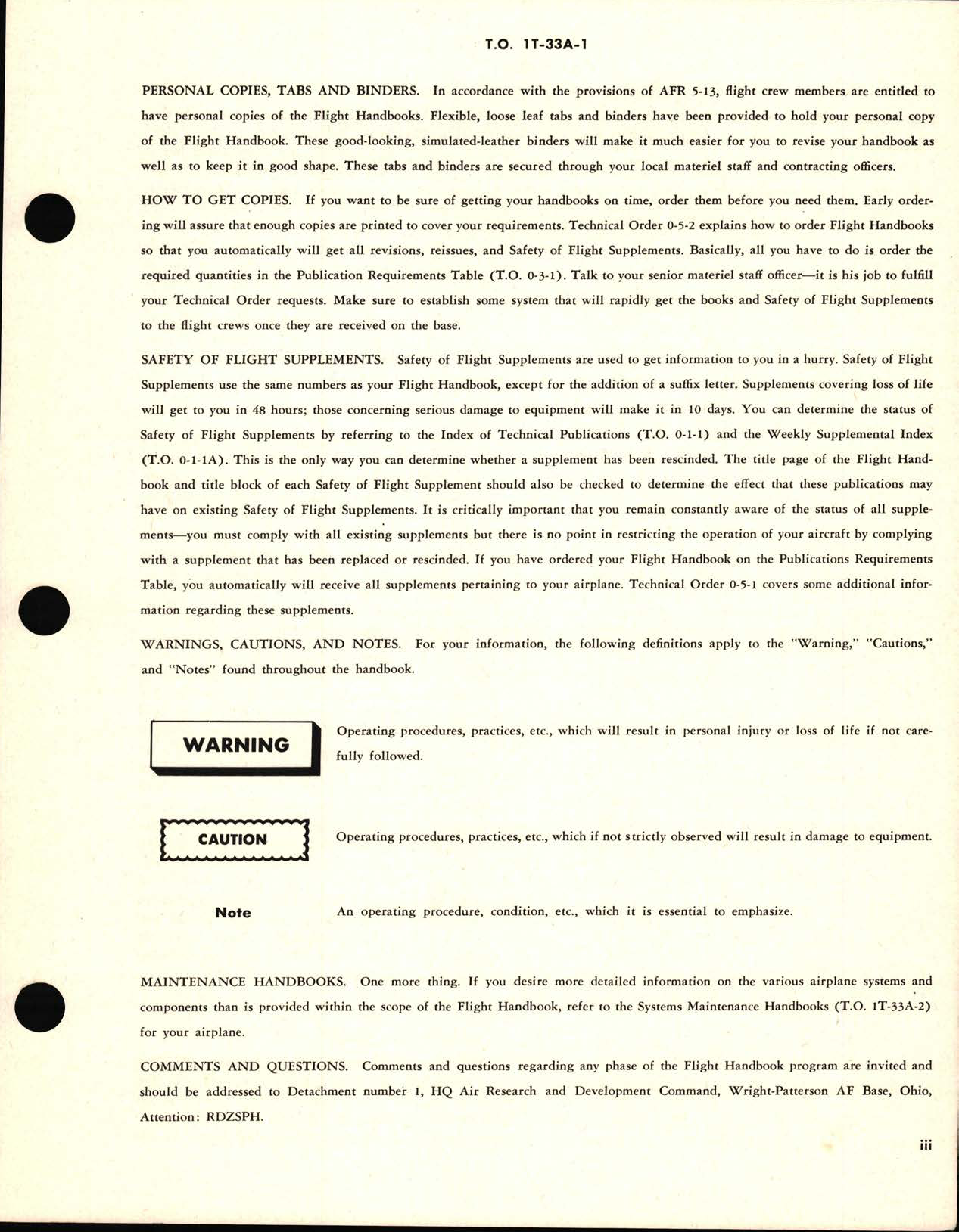 Sample page 5 from AirCorps Library document:  T-33A & TV-2 Flight Handbook, 