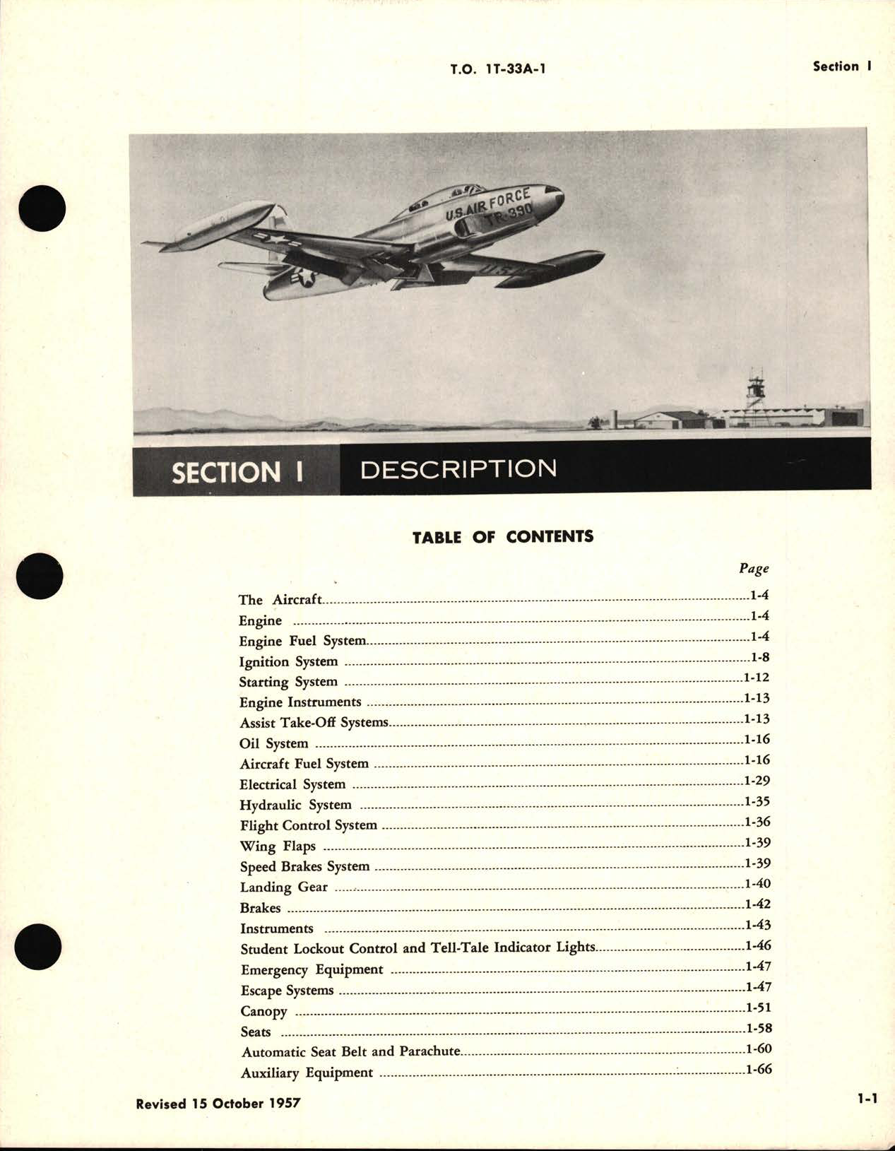 Sample page 9 from AirCorps Library document:  T-33A & TV-2 Flight Handbook, 