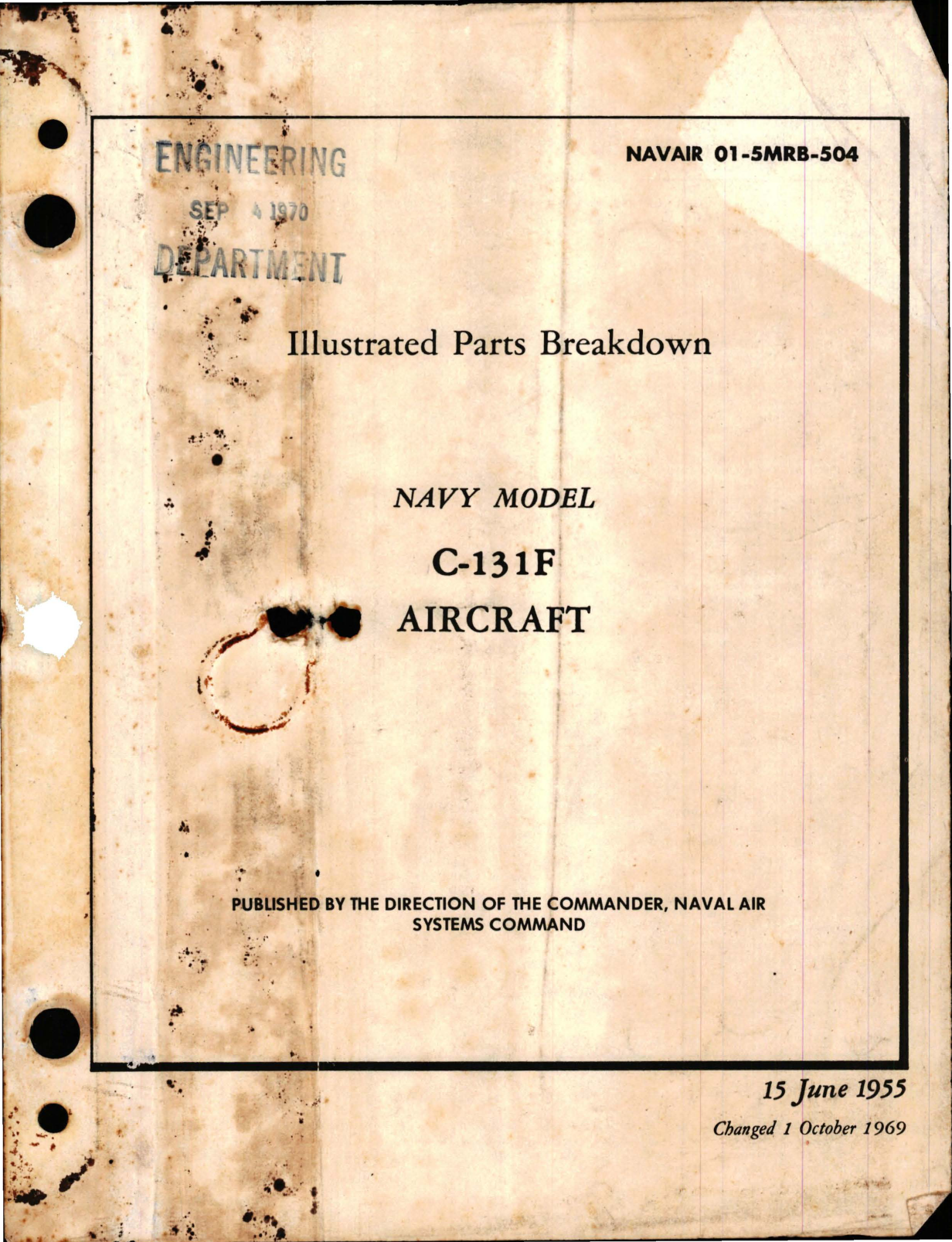 Sample page 1 from AirCorps Library document: Illustrated Parts Breakdown for C-131F Aircraft