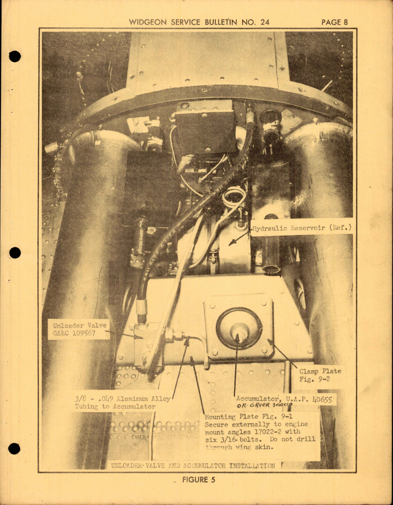 Sample page 7 from AirCorps Library document: Revision of Widgeon Hydraulic System