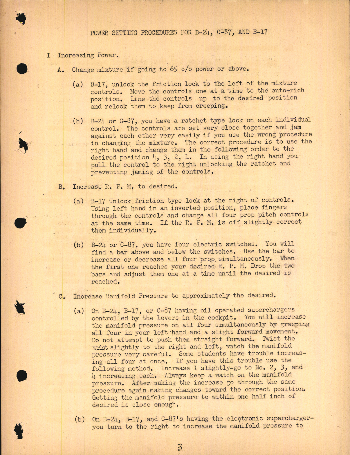 Sample page 5 from AirCorps Library document: Primary Flight Instructions for B-24, C-87, and B-17, Flight Engineer Division