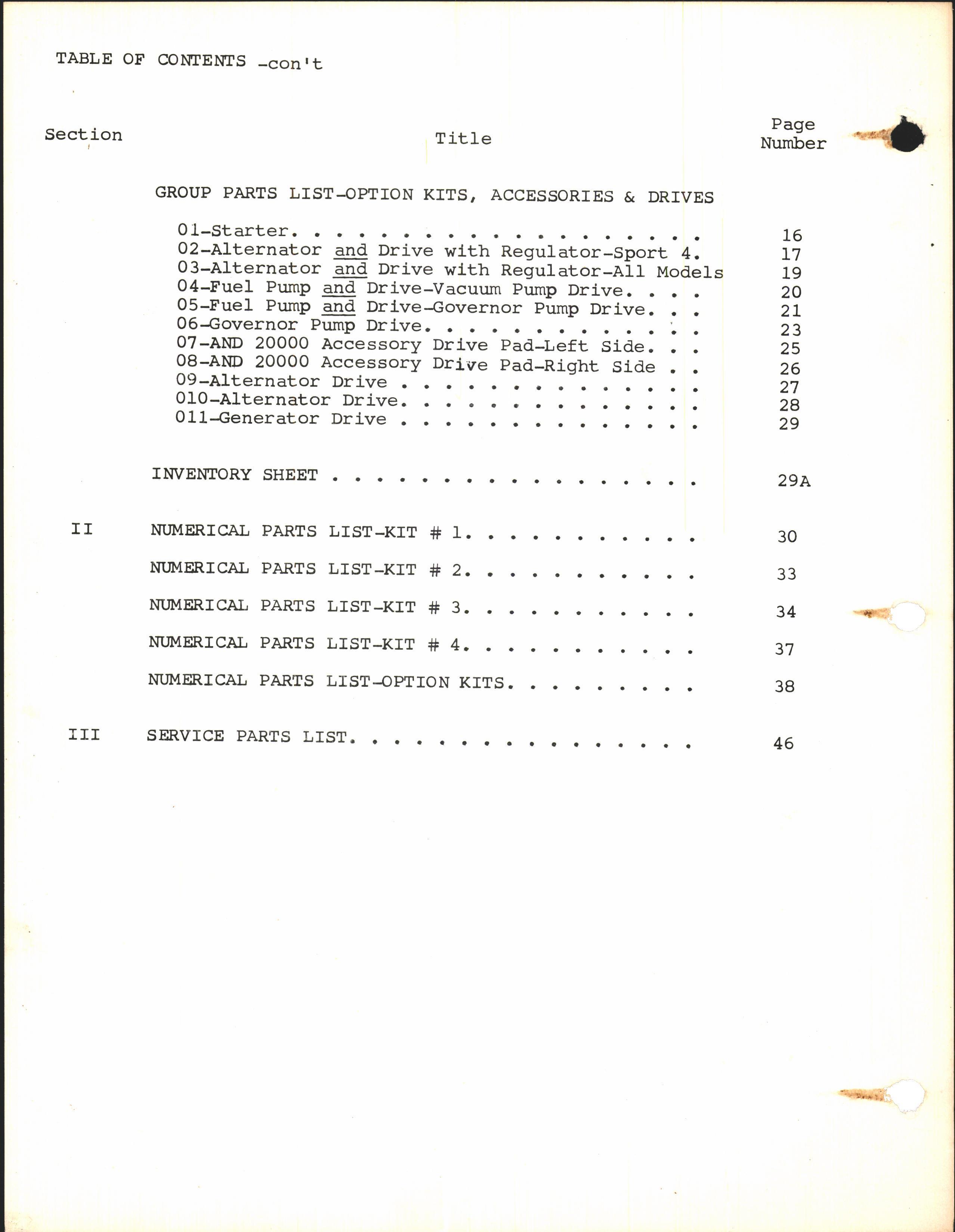 Sample page 6 from AirCorps Library document: Parts Catalog for Models Sport 4, 4A, and 4B