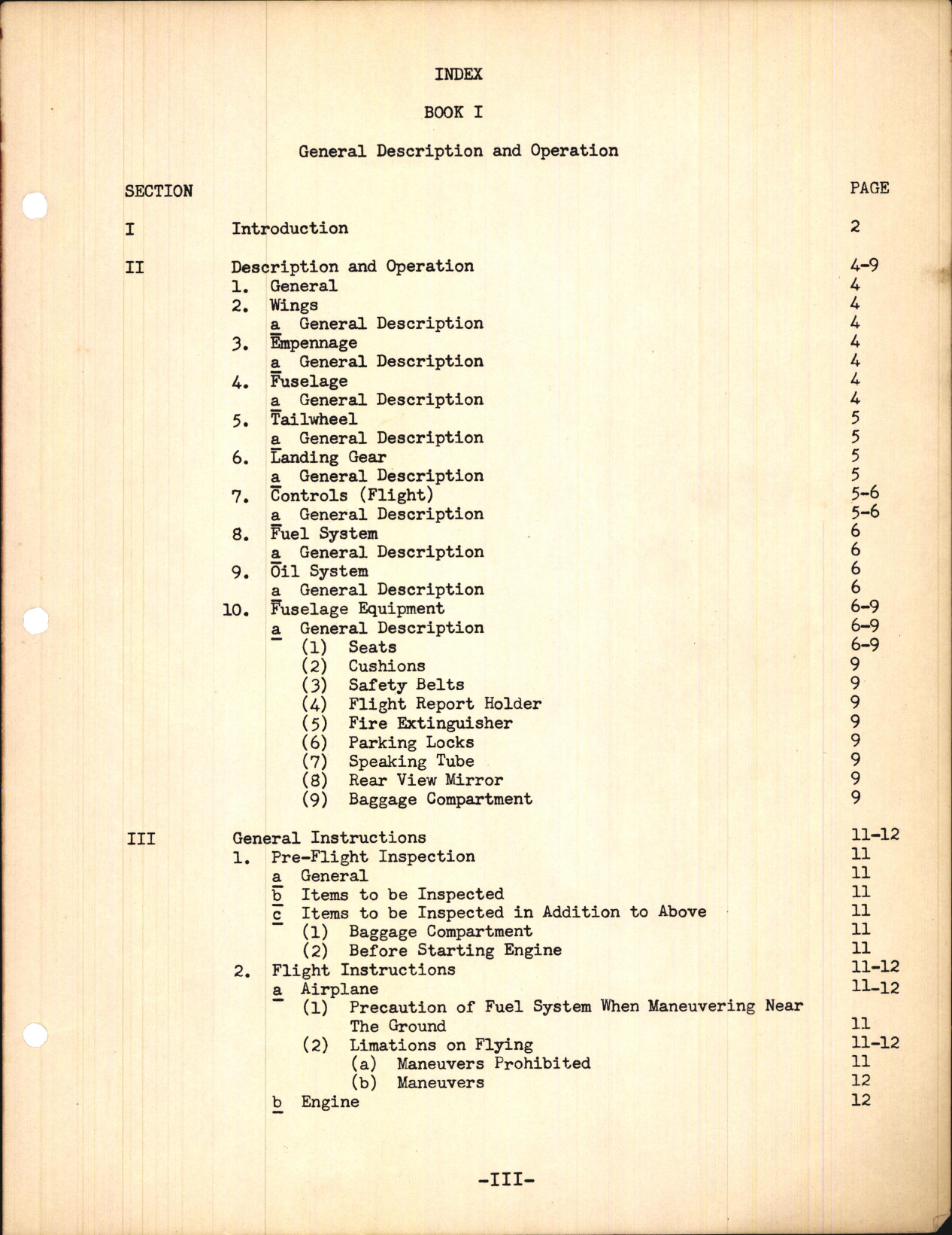 Sample page 5 from AirCorps Library document: Inspection and Maintenance of Fairchild PT-19/23/26