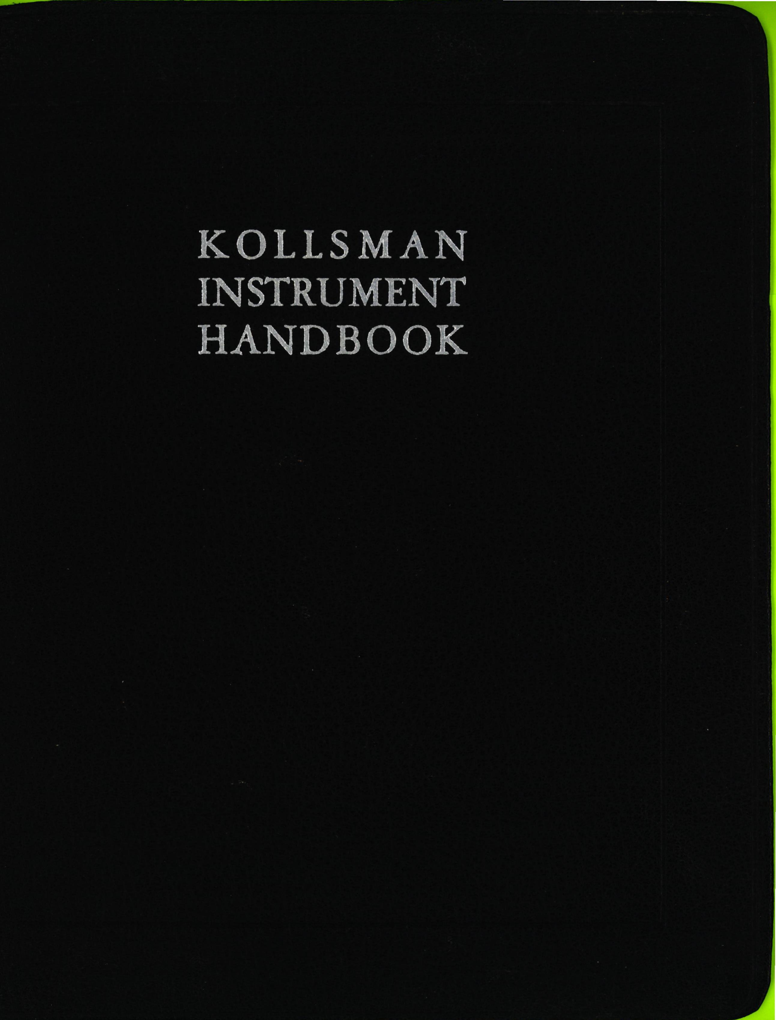 Sample page 1 from AirCorps Library document: Handbook of Airplane Instruments