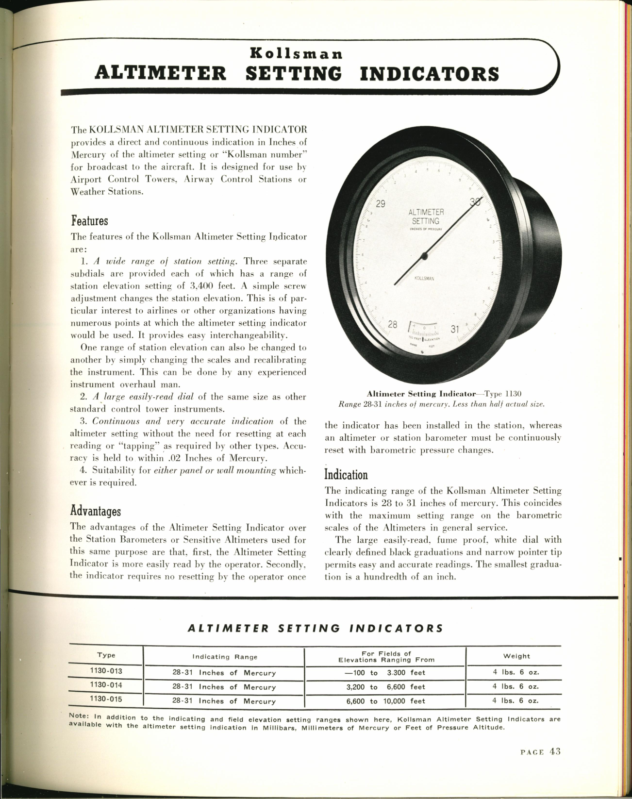 Sample page 47 from AirCorps Library document: Kollsman Precision Aircraft Instruments