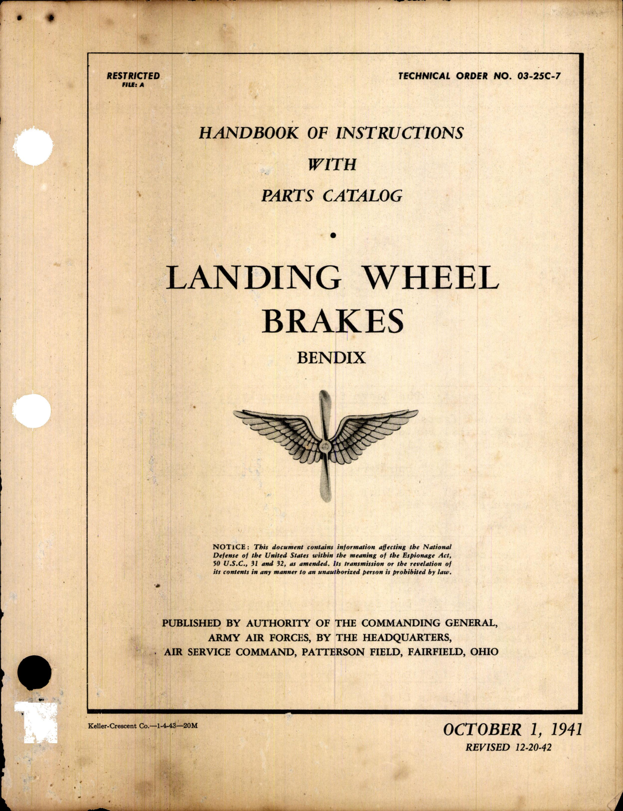 Sample page 3 from AirCorps Library document: Instructions with Parts Catalog for Landing Wheel Brakes
