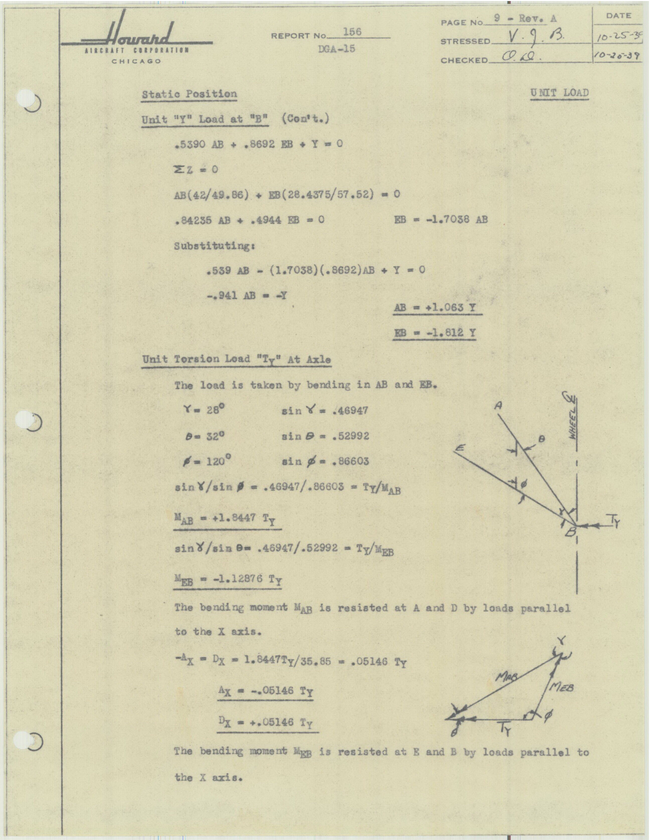 Sample page 11 from AirCorps Library document: Report 156, Landing Gear Analysis, DGA-15
