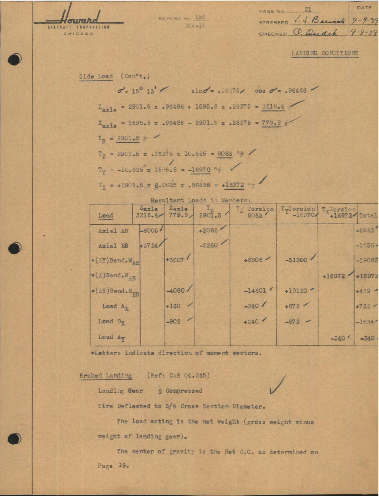 Sample page 59 from AirCorps Library document: Report 156, Landing Gear Analysis, DGA-15