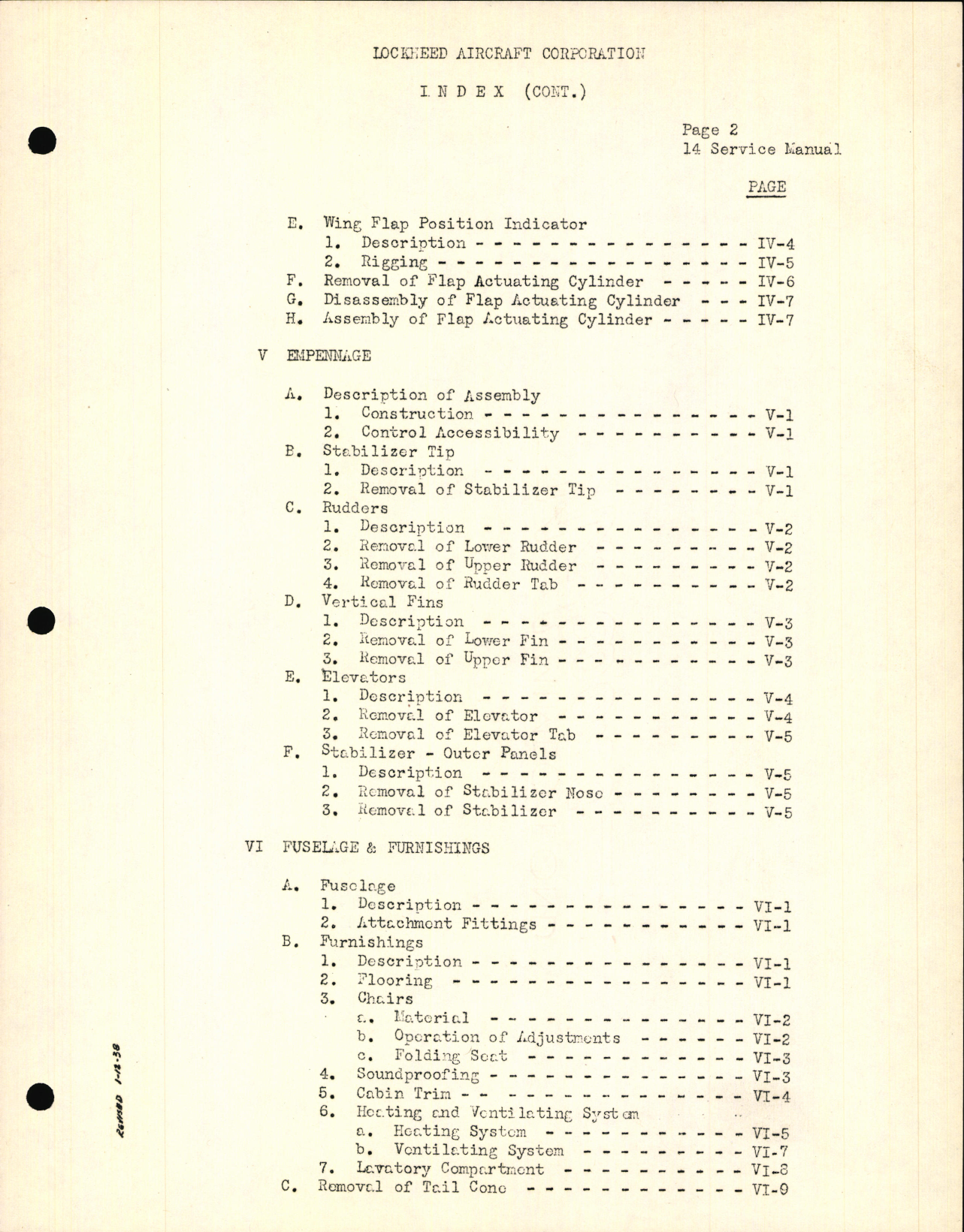 Sample page 11 from AirCorps Library document: Service Manual Lockheed 14