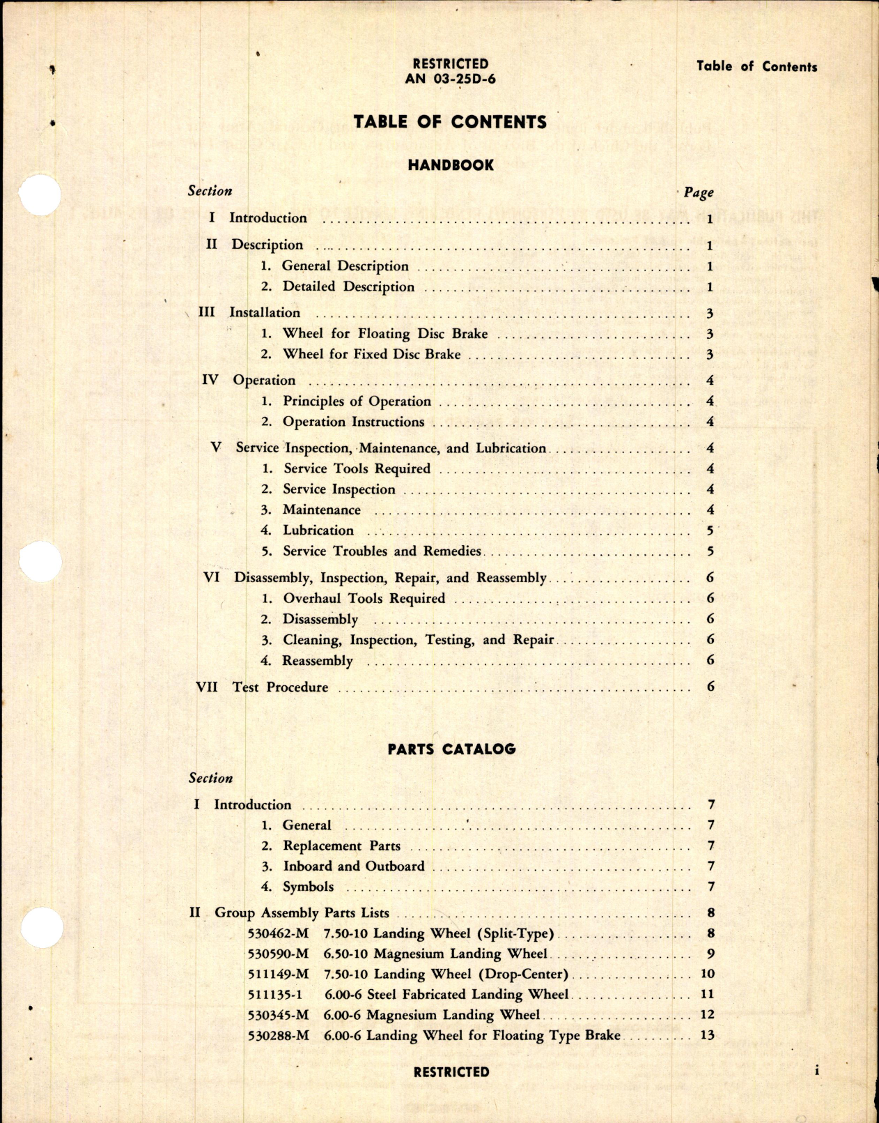 Sample page 3 from AirCorps Library document: Landing Wheels for Use with Single Disk Brakes