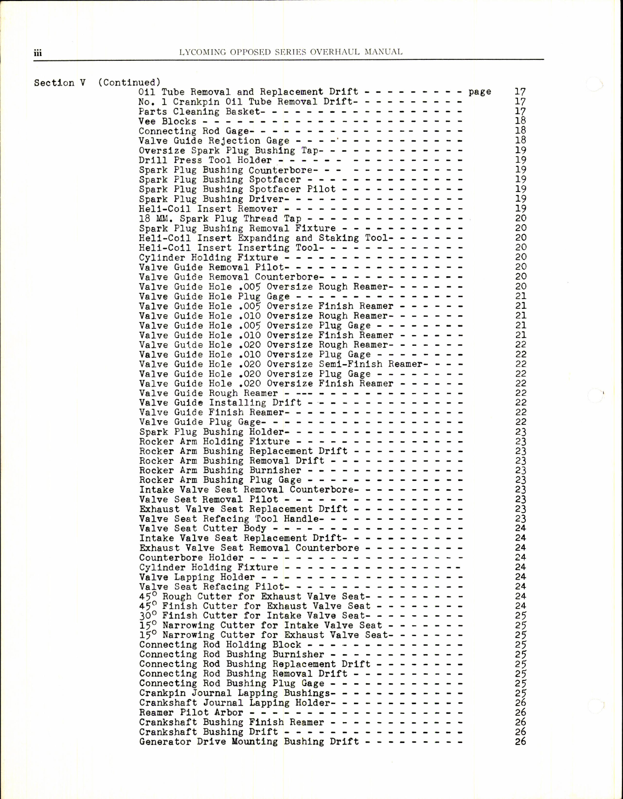 Sample page 4 from AirCorps Library document: Lycoming Overhaul Manual