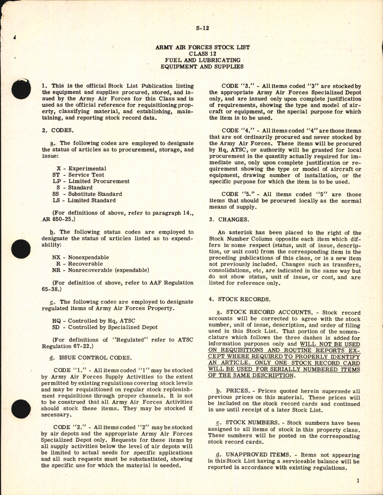 Sample page 3 from AirCorps Library document: Stock List Fuel and Lubricating Equipment and Supplies