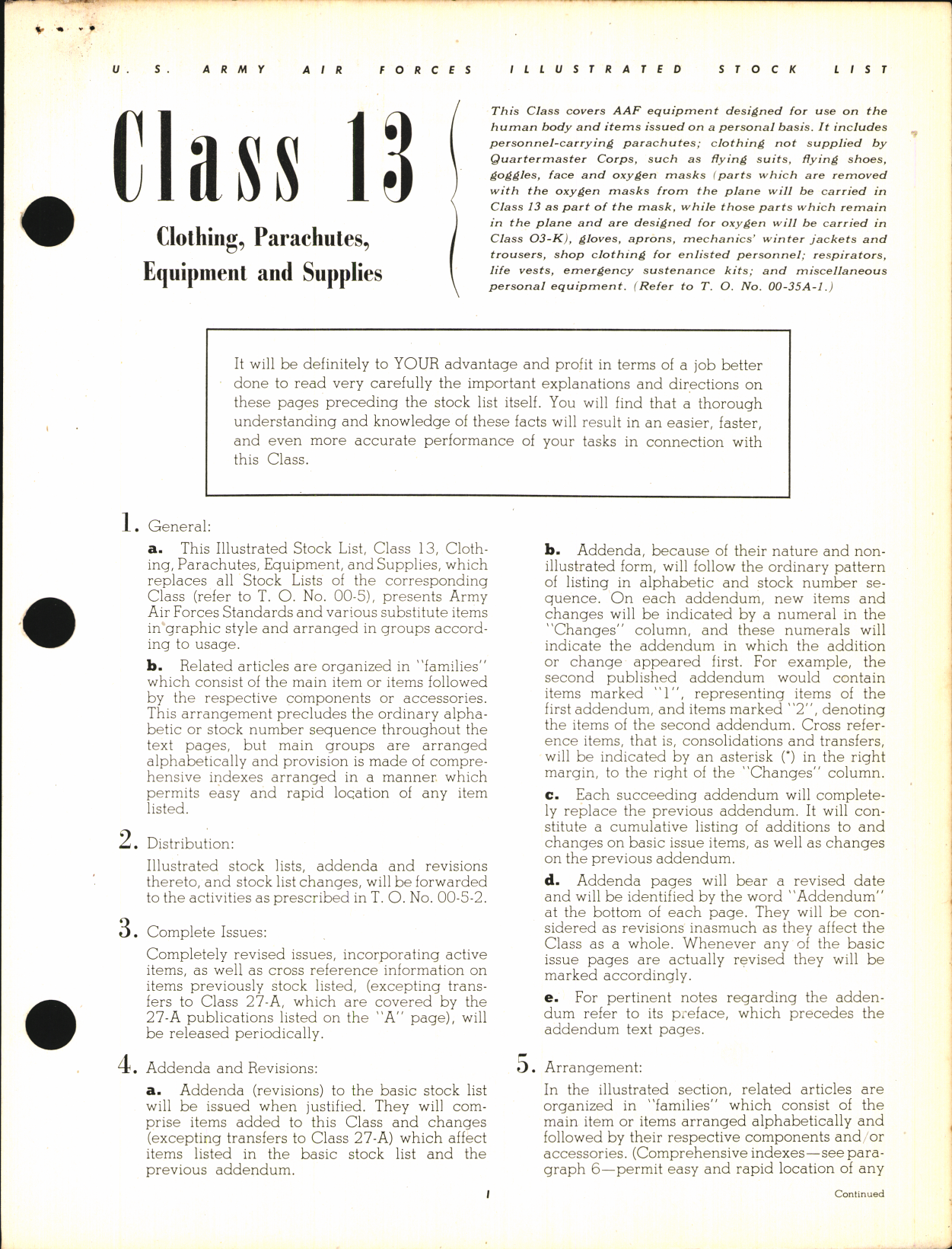 Sample page 3 from AirCorps Library document: Illustrated Stock List Clothing, Parachutes, Equipment and Supplies