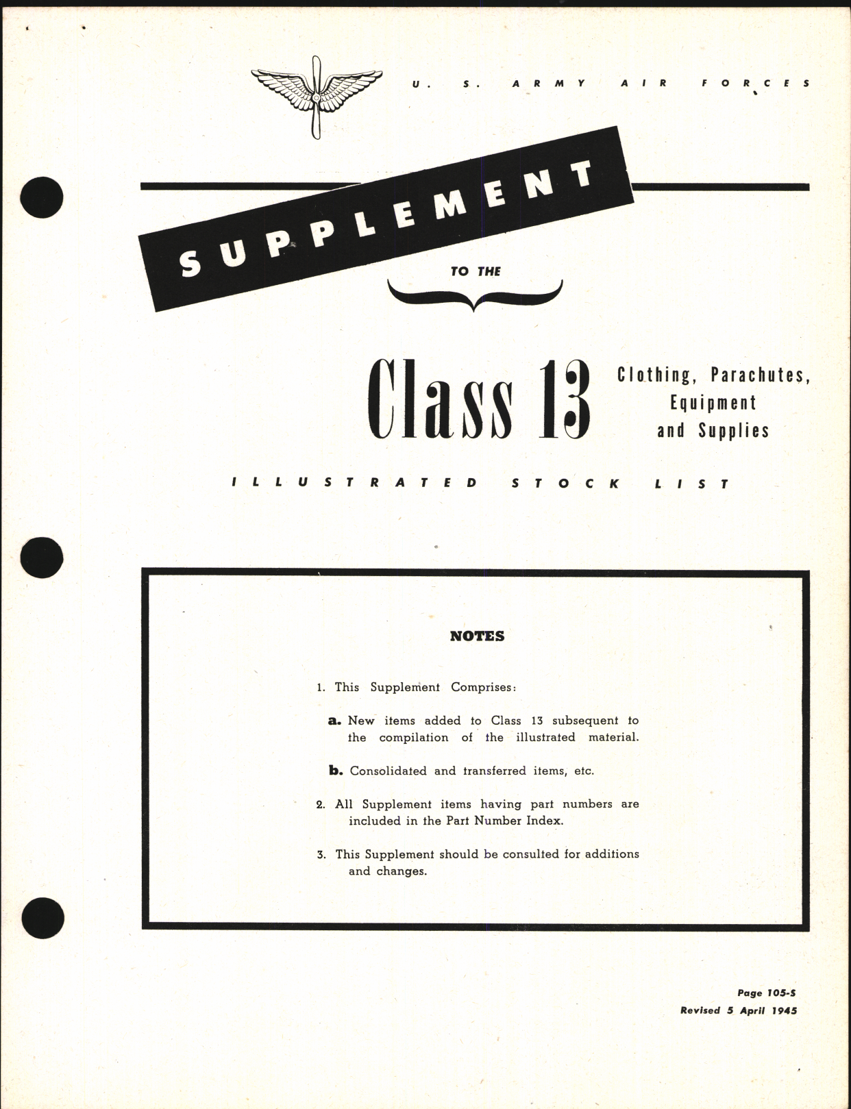 Sample page 5 from AirCorps Library document: Illustrated Stock List Clothing, Parachutes, Equipment and Supplies