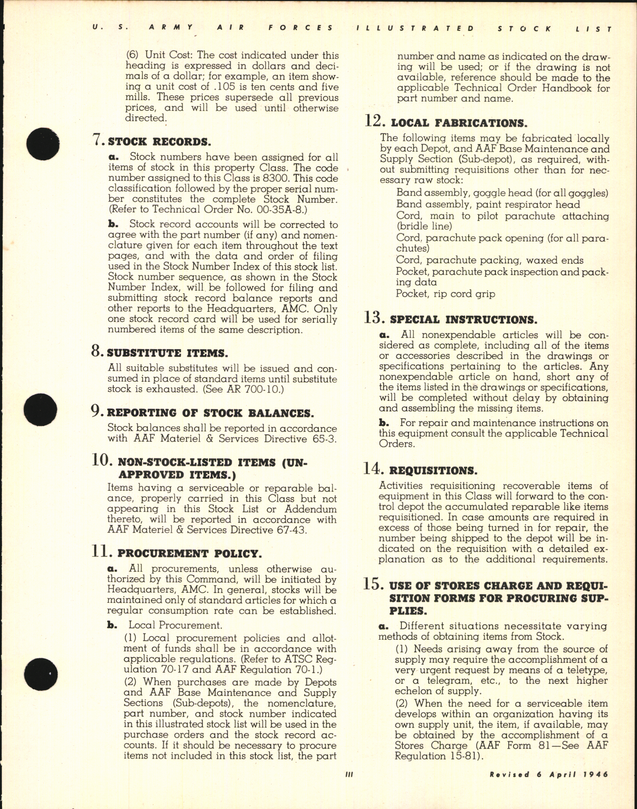 Sample page 5 from AirCorps Library document: Illustrated Stock List Special Clothing and Personal Equipment