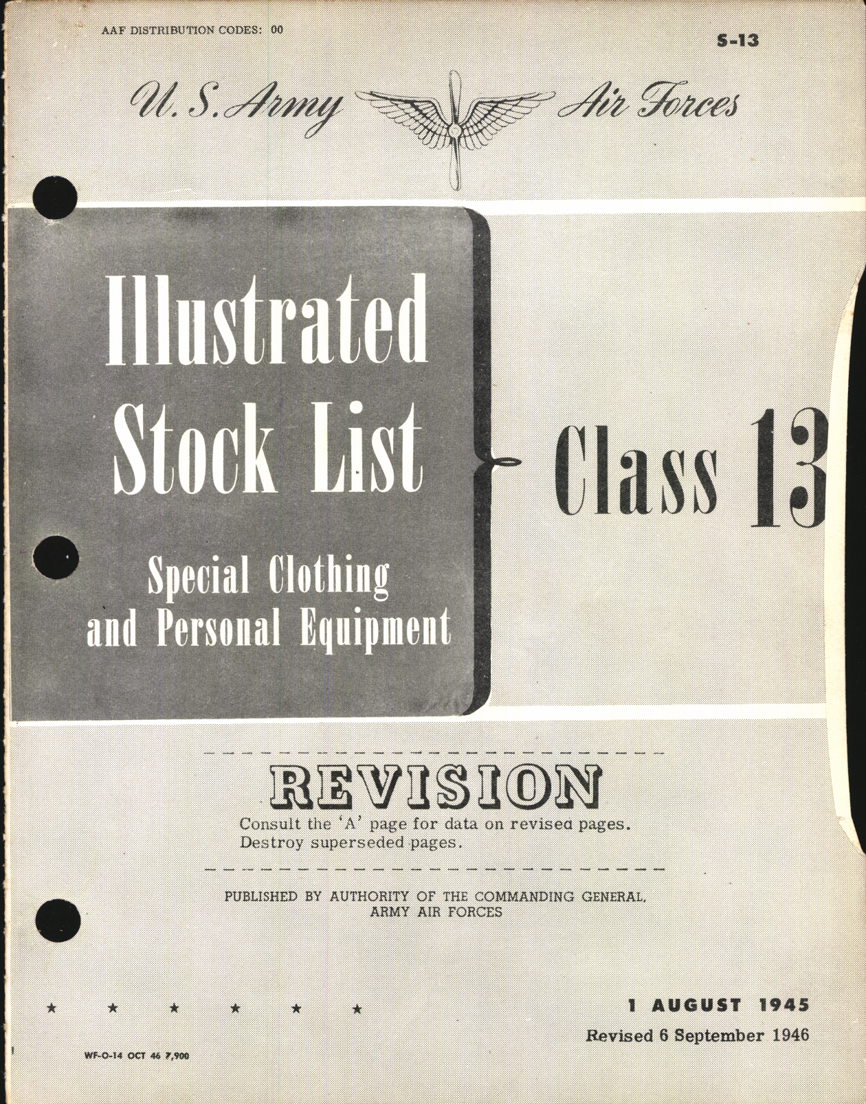 Sample page 1 from AirCorps Library document: Illustrated Stock List Special Clothing and Personal Equipment