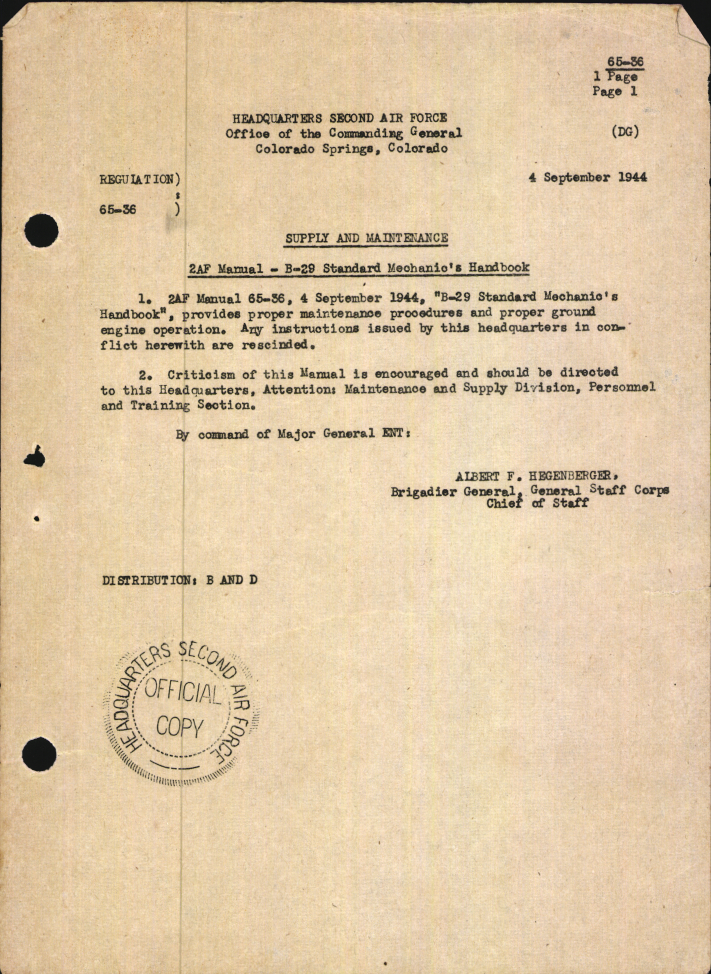 Sample page 5 from AirCorps Library document: B-29 Standard Mechanic's Handbook, Second Air Force