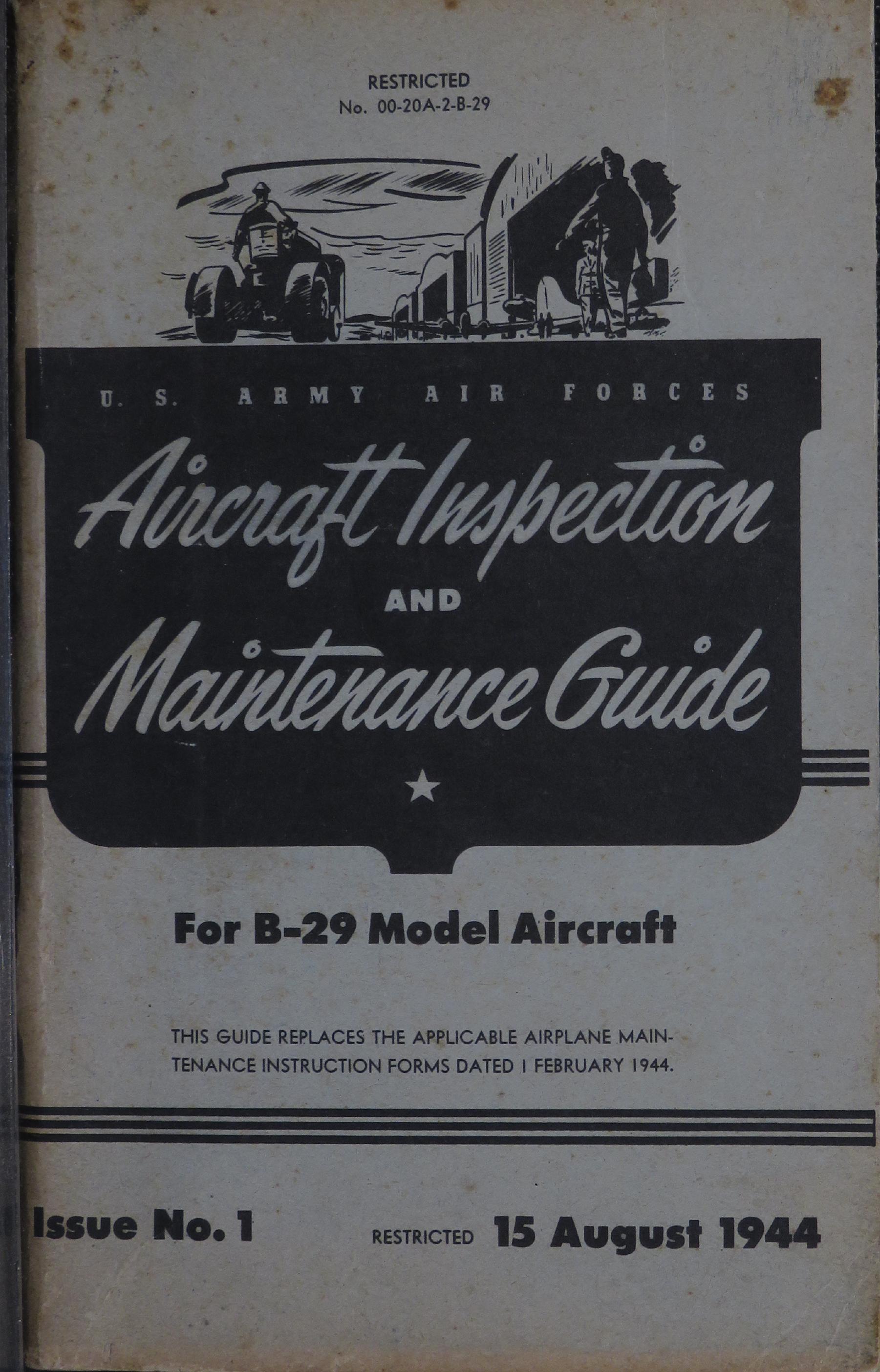 Sample page 1 from AirCorps Library document: Aircraft Inspection and Maintenance Guide for B-29 Aircraft