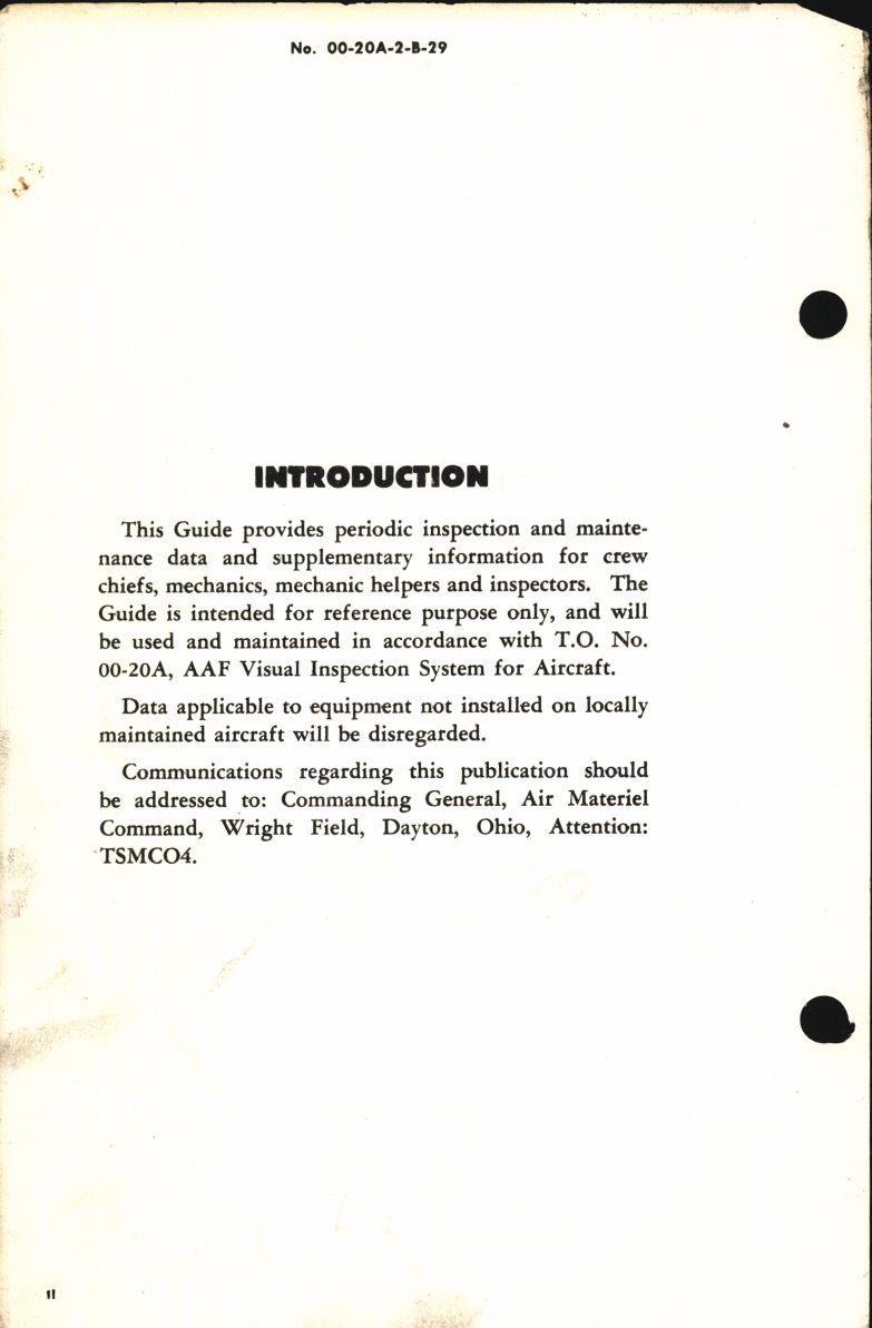 Sample page 8 from AirCorps Library document: Aircraft Inspection and Maintenance Guide for B-29 Aircraft