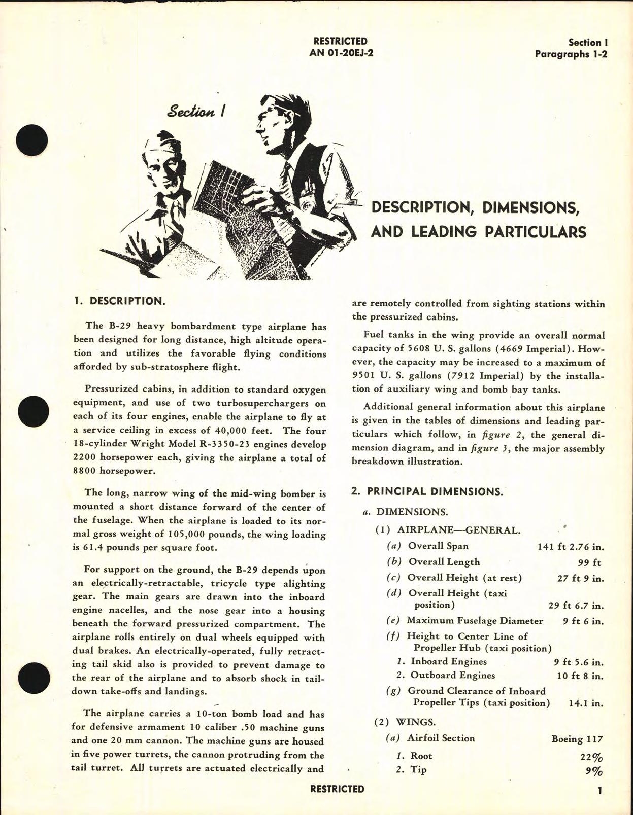 Sample page 7 from AirCorps Library document: Erection and Maintenance Instructions for Army Model B-29 Airplane