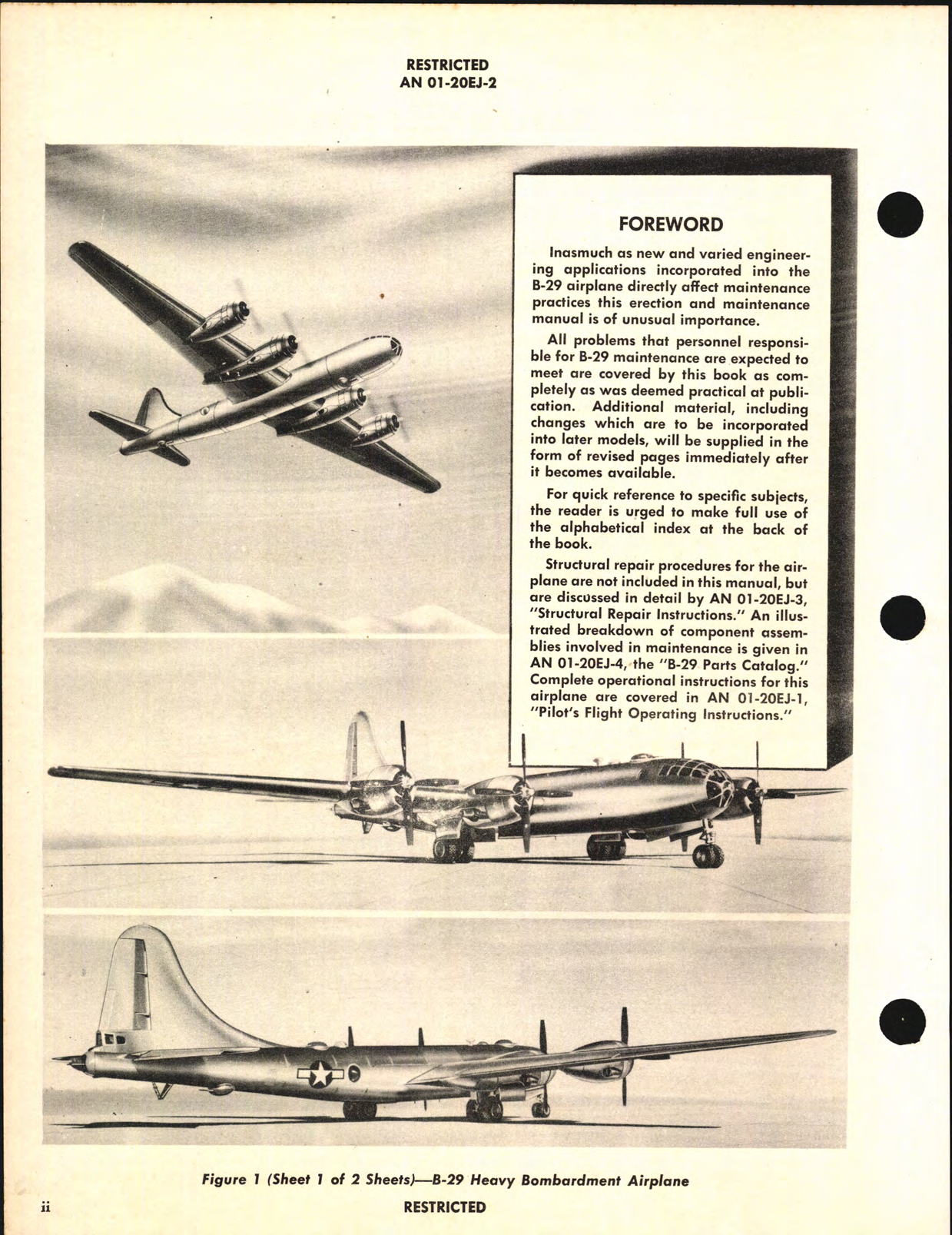 Sample page 8 from AirCorps Library document: Erection and Maintenance Instructions for Army Model B-29 Airplane