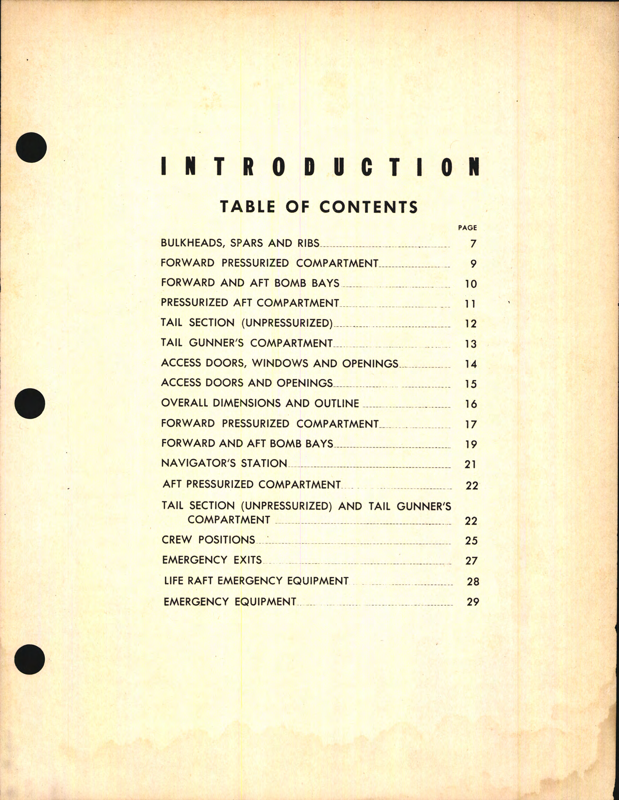 Sample page 7 from AirCorps Library document: Familiarization and Maintenance Manual for the B-29 Bomber