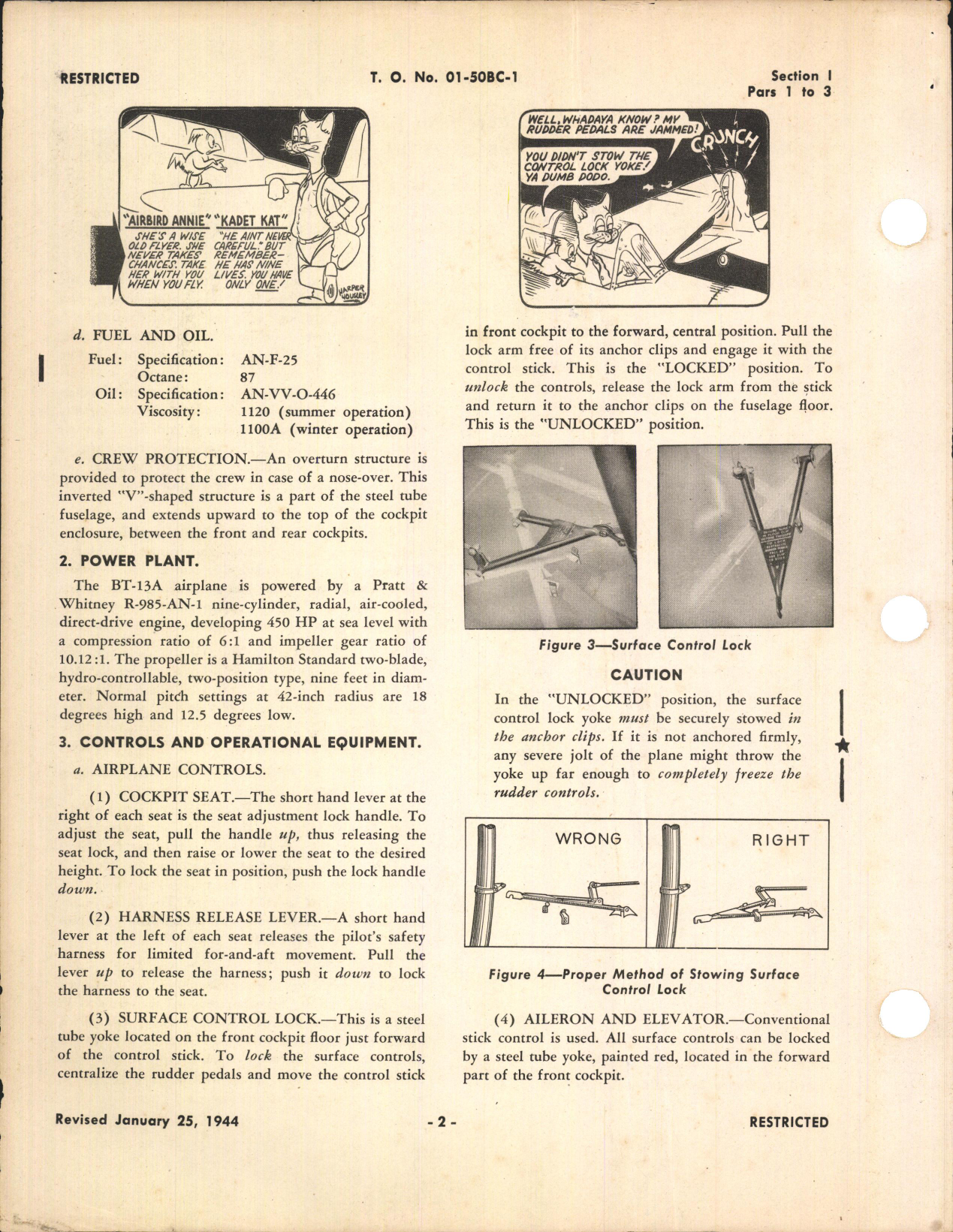 Sample page 6 from AirCorps Library document: Pilot's Flight Operating Instructions for BT-13A and SNV-1 Airplanes