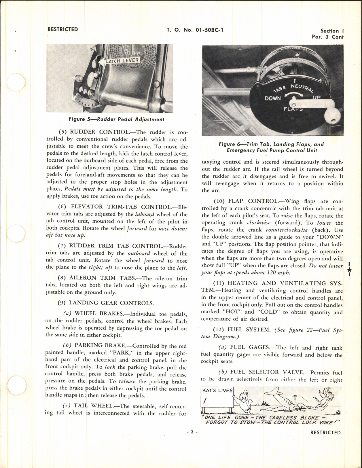 Sample page 7 from AirCorps Library document: Pilot's Flight Operating Instructions for BT-13A and SNV-1 Airplanes