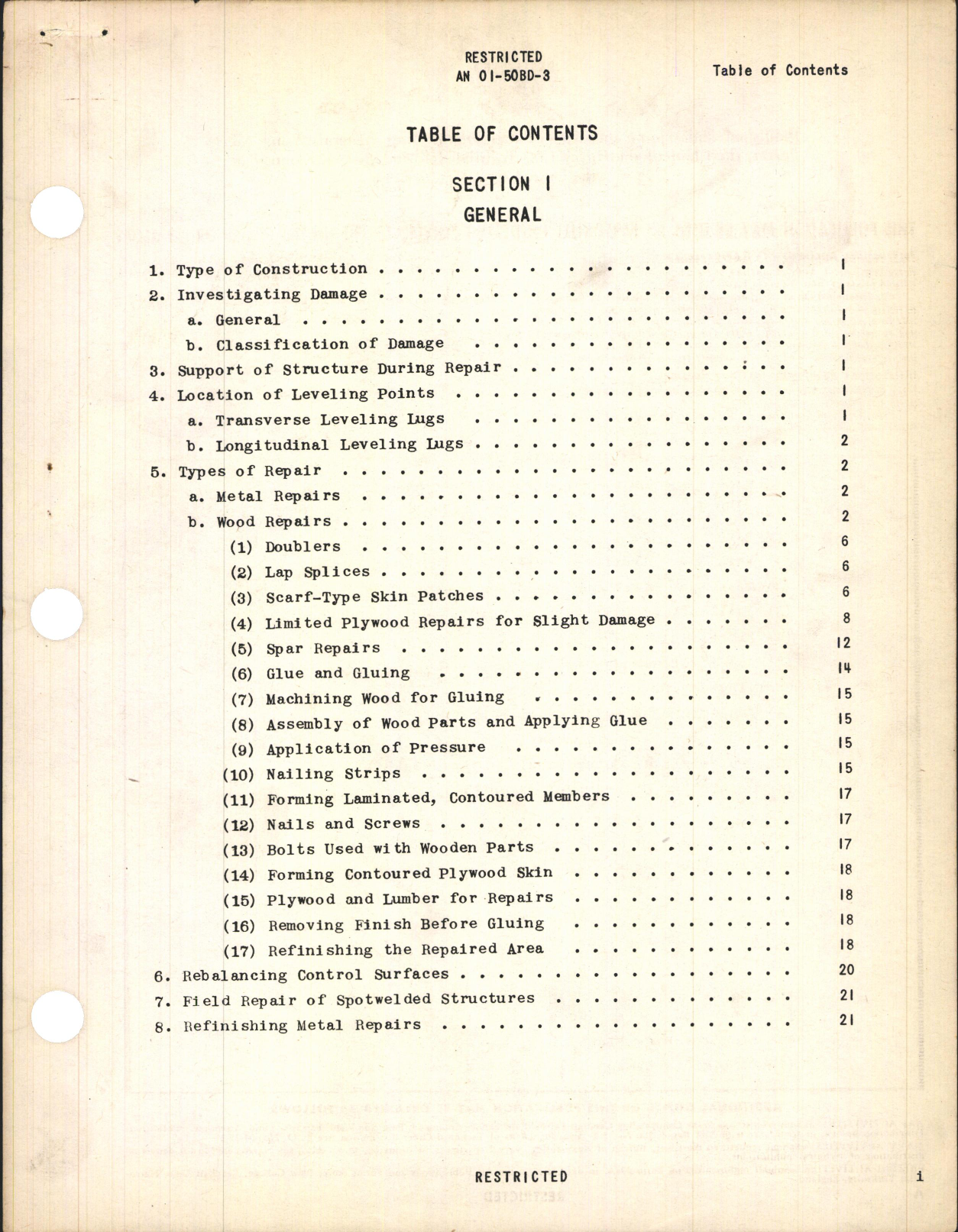 Sample page 3 from AirCorps Library document: Structural Repair Instructions for BT-13B-VU and SNV-2 Airplanes