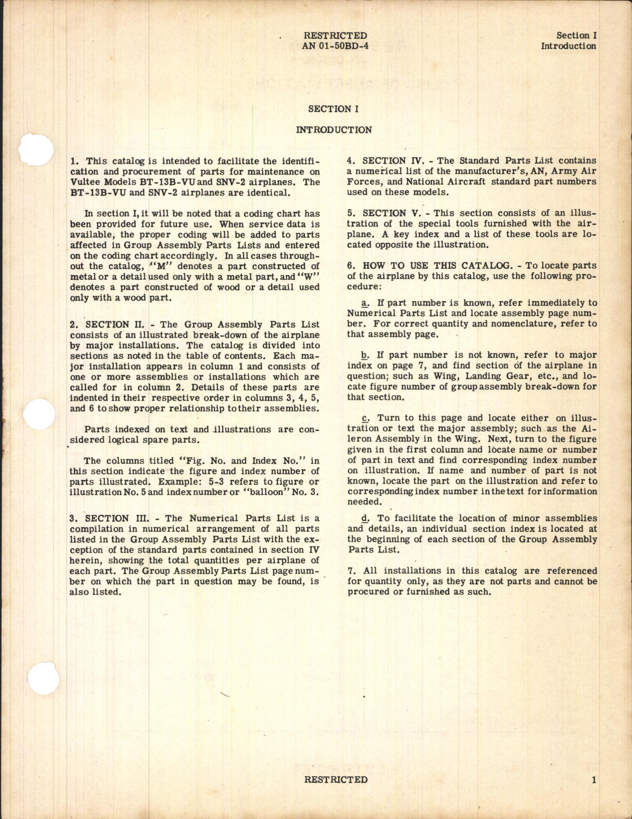 Sample page 5 from AirCorps Library document: Parts Catalog for BT-13B and SNV-2