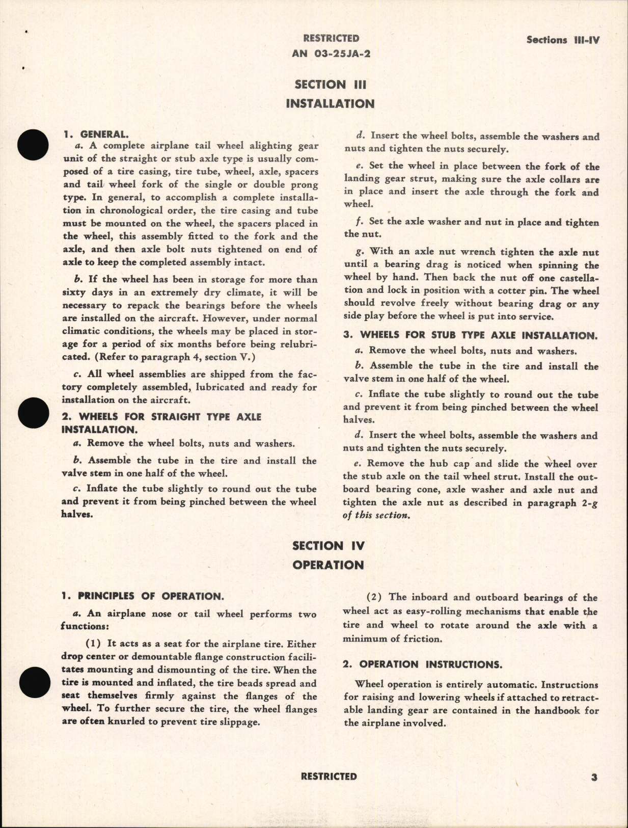 Sample page 7 from AirCorps Library document: Handbook of Instructions with Parts Catalog for High Pressure Tail Wheels