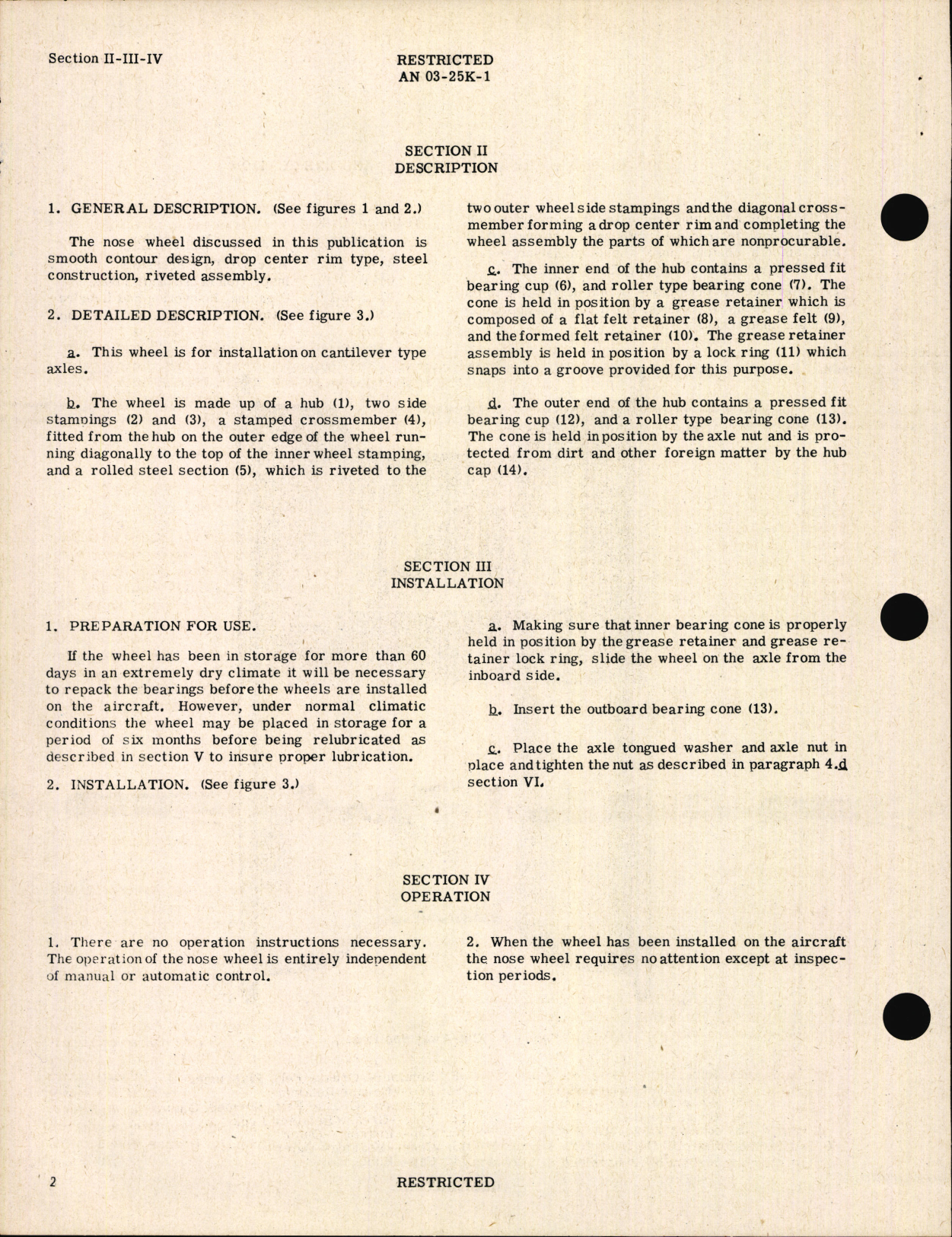 Sample page 6 from AirCorps Library document: Handbook of Instructions with Parts Catalog for Smooth Contour Nose Wheels