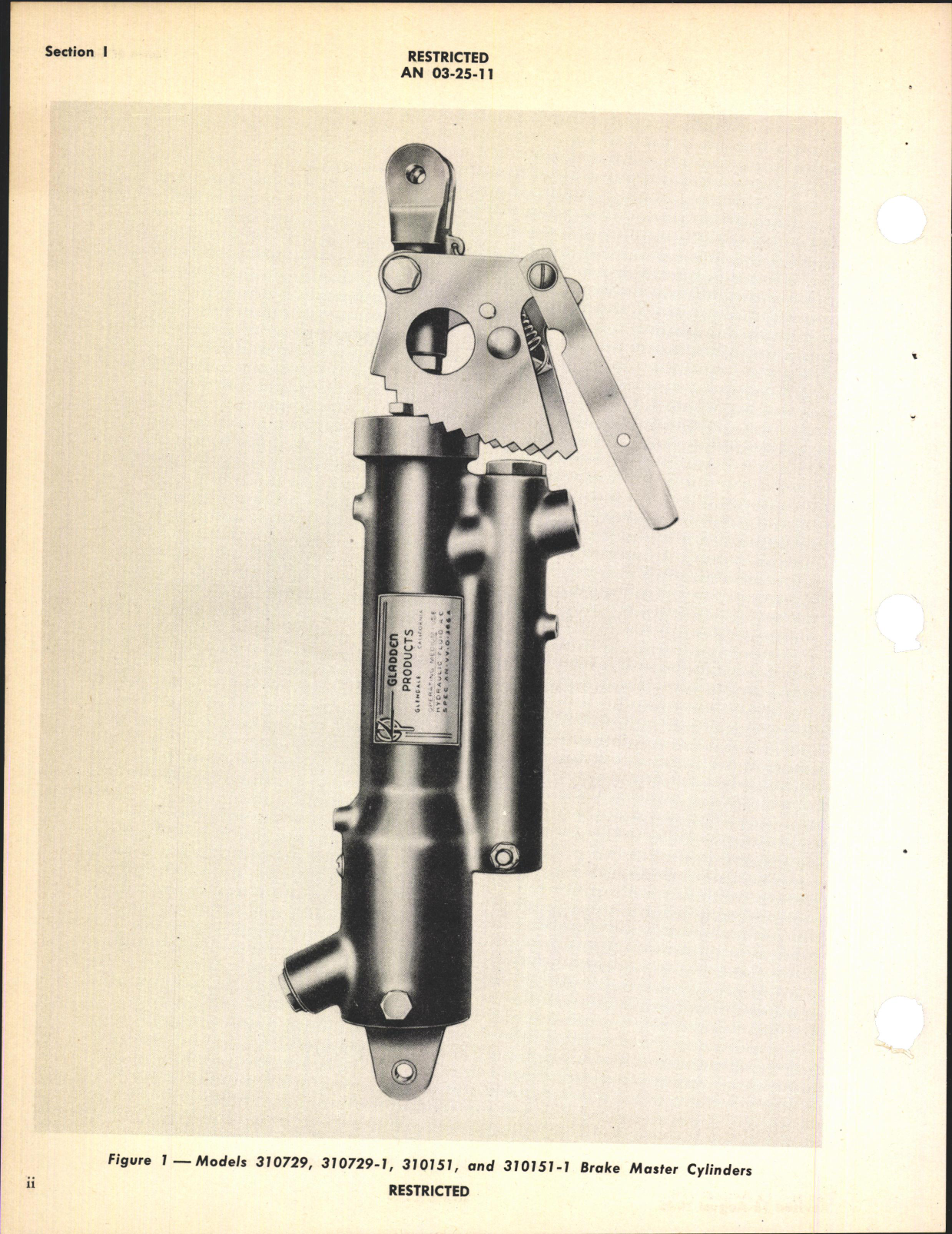 Sample page 6 from AirCorps Library document: Overhaul Instructions with Parts Catalog for Brake Master Cylinders
