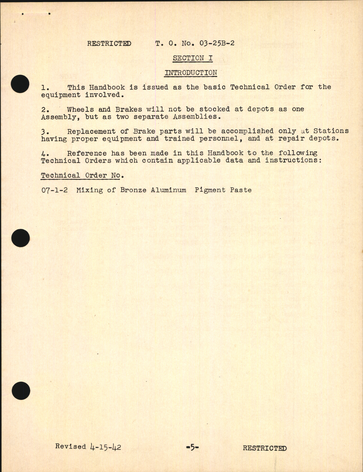 Sample page 7 from AirCorps Library document: Handbook of Instructions with Parts Catalog for Brakes Manufactured by Hayes Industries