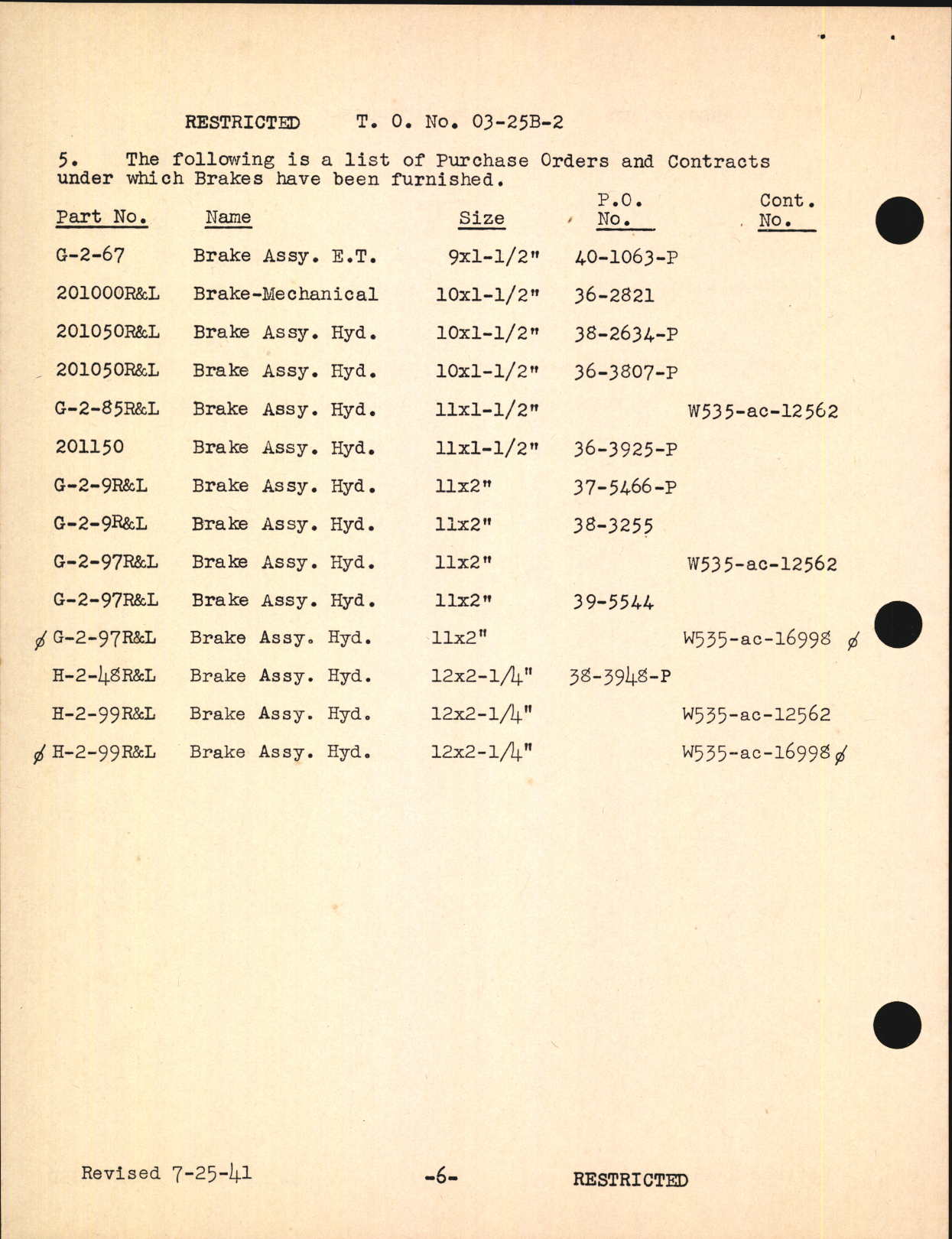 Sample page 8 from AirCorps Library document: Handbook of Instructions with Parts Catalog for Brakes Manufactured by Hayes Industries