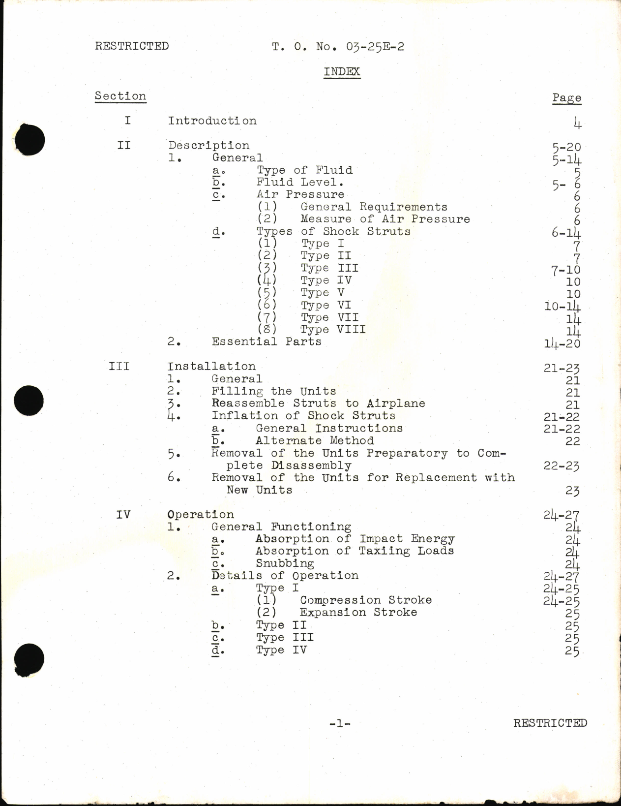 Sample page 5 from AirCorps Library document: Handbook of Instructions with Parts Catalog for Nose, Tail, and Landing Gear Struts