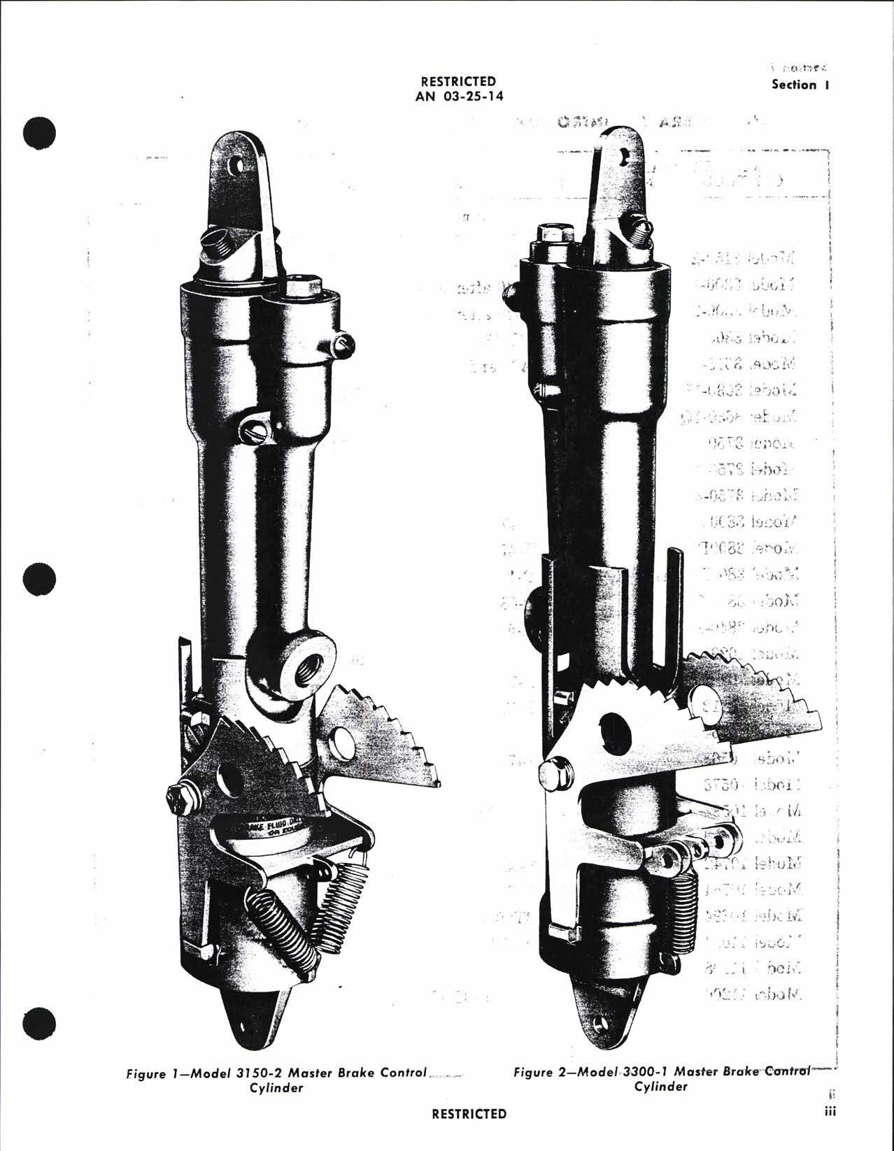 Sample page 5 from AirCorps Library document: Operation, Service, & Overhaul Instructions with Parts Catalog for Master Brake Control Cylinders