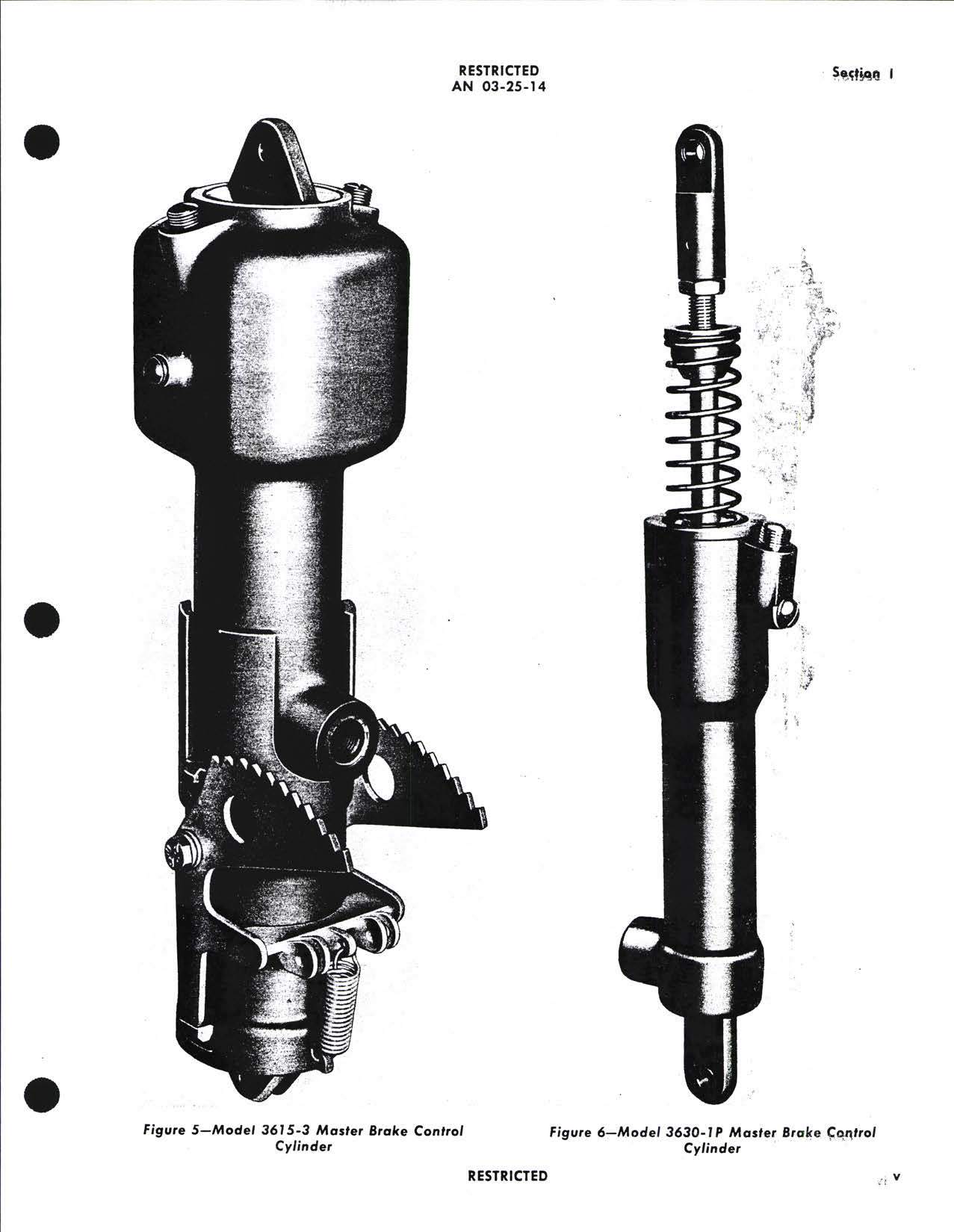 Sample page 7 from AirCorps Library document: Operation, Service, & Overhaul Instructions with Parts Catalog for Master Brake Control Cylinders