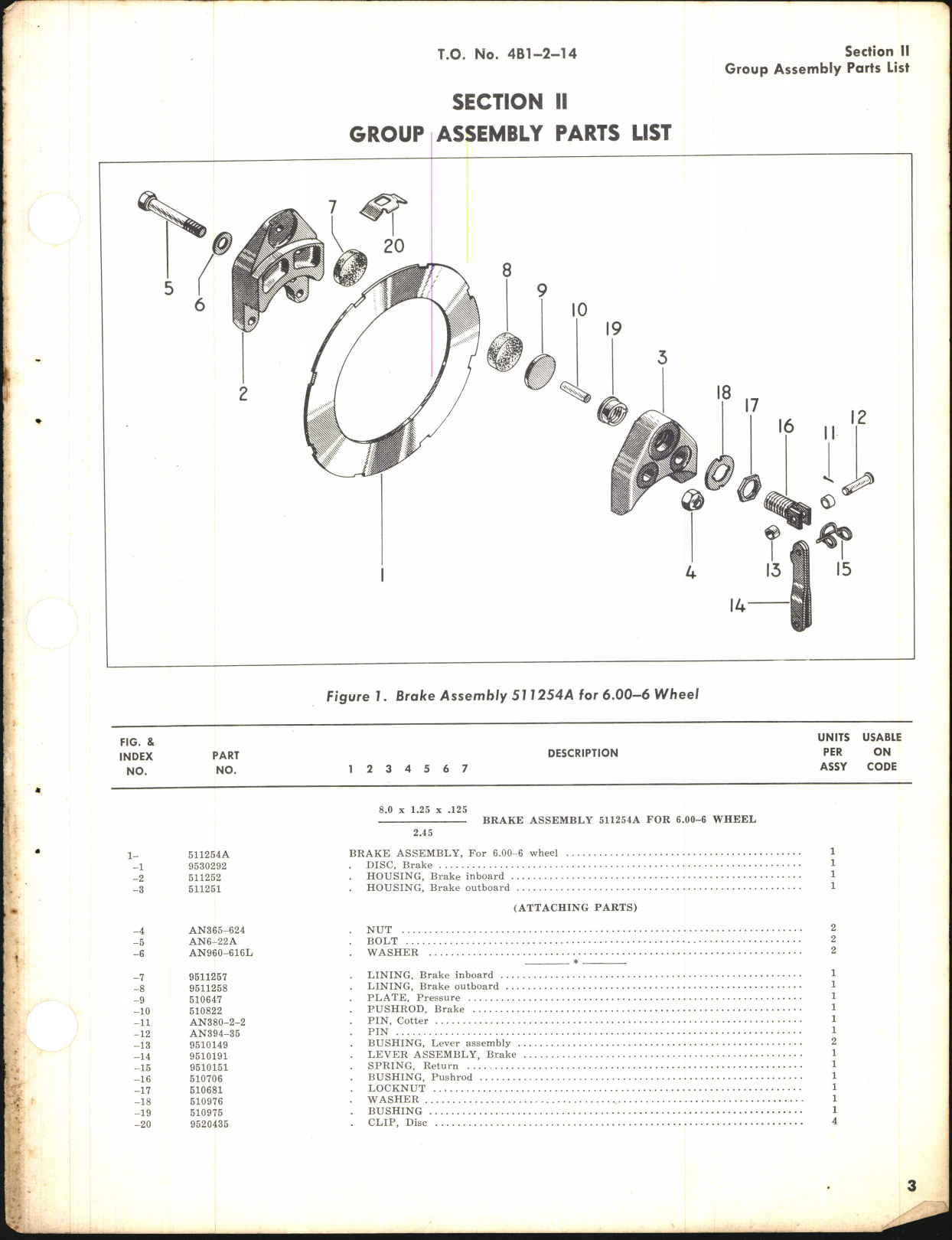 Sample page 7 from AirCorps Library document: Illustrated Parts Breakdown for Single and Dual Disc Brakes (Goodyear)