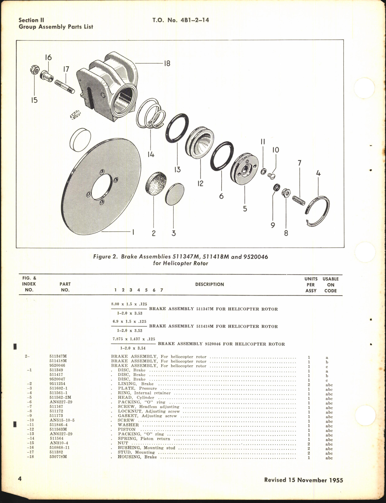 Sample page 8 from AirCorps Library document: Illustrated Parts Breakdown for Single and Dual Disc Brakes (Goodyear)
